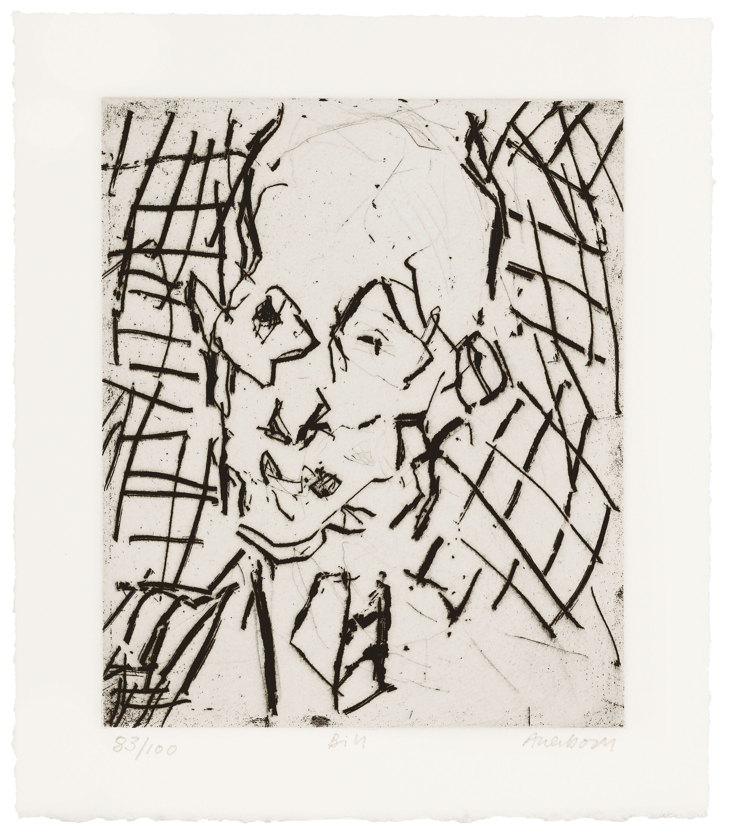 Bonhams : Frank Auerbach (British, born 1931) Bill Etching printed 
