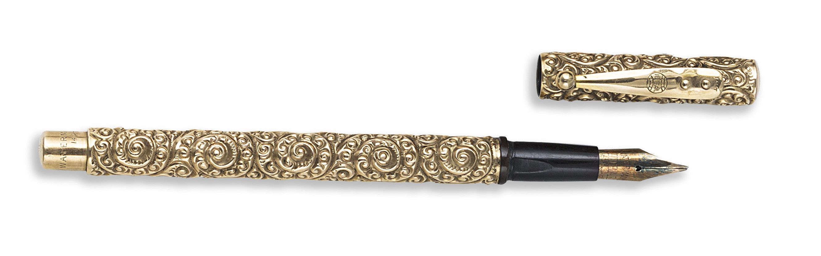 Bonhams WATERMAN: 504 Straight Cap 14K Solid Gold Fountain