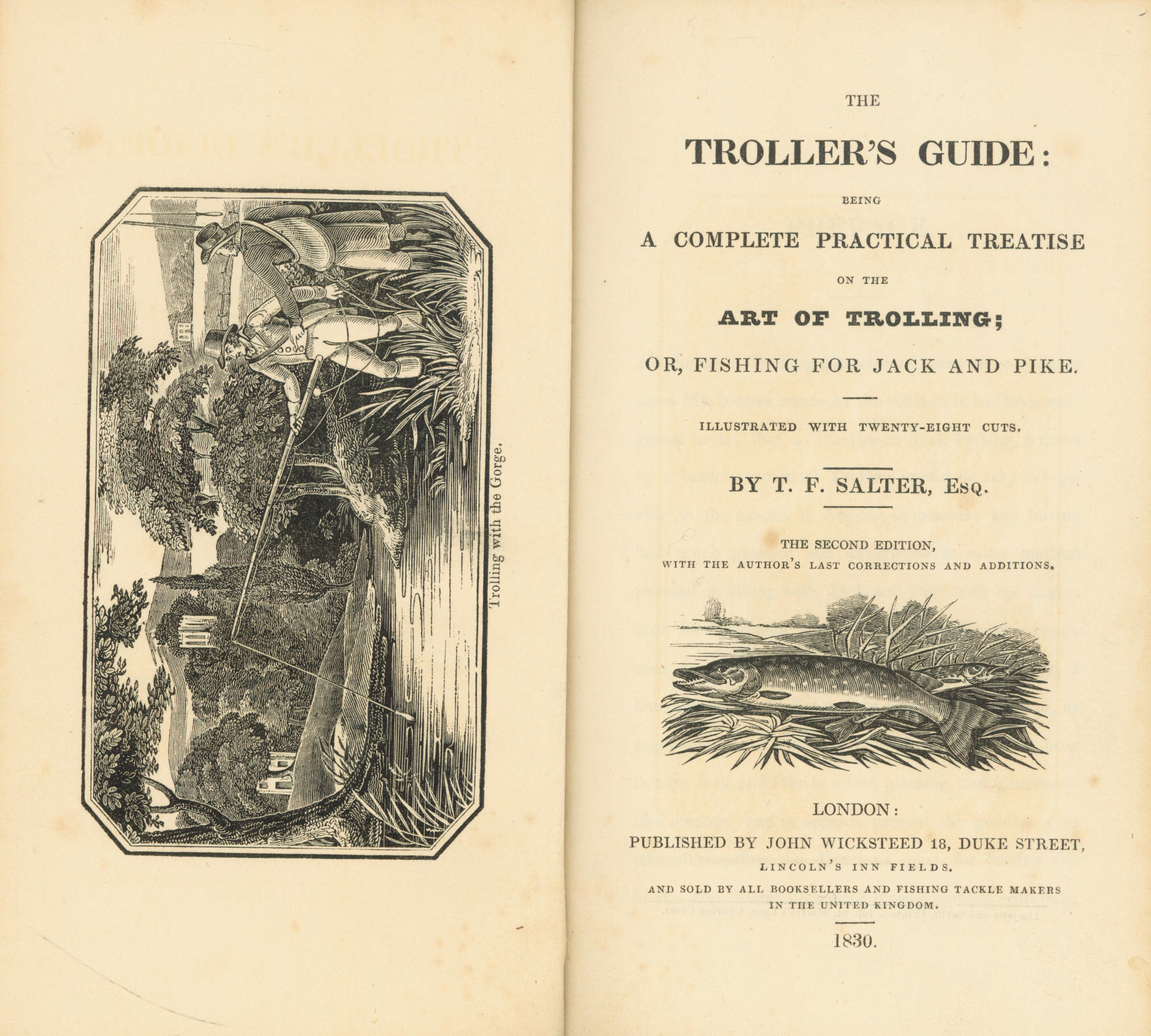 Bonhams : SALTER (THOMAS FREDERICK) The Troller's Guide, A FINE COPY, 1830; The  Angler's Guide, 1830; The Angler's Guide, Being a Complete Practical  Treatise on Angling, 1815; The Angler's Guide, 1841--FITZGIBBON (EDWARD)