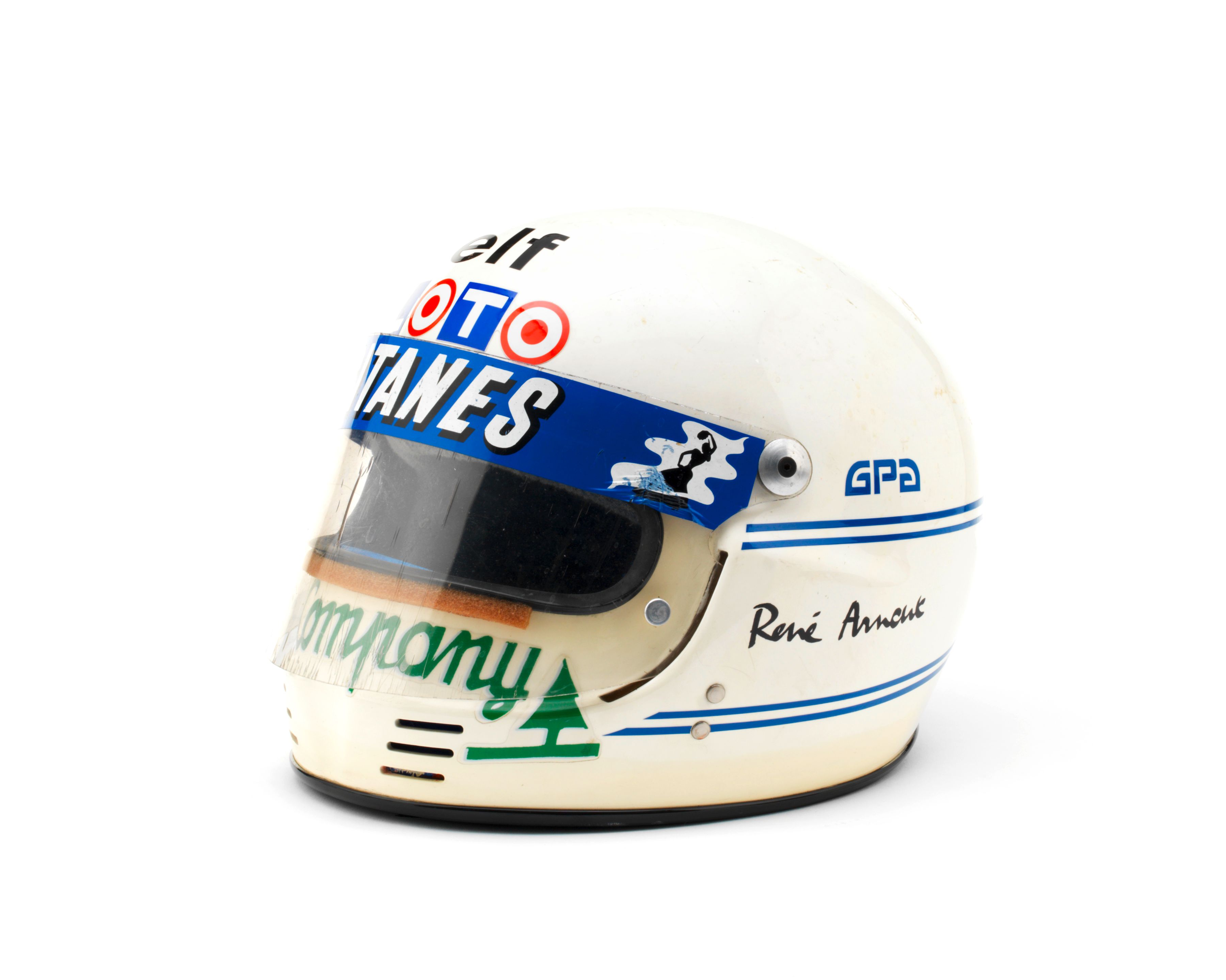 Casque F1 Ferrari René Arnoux 1983 - Réplique 1/5 Spark - Avec
