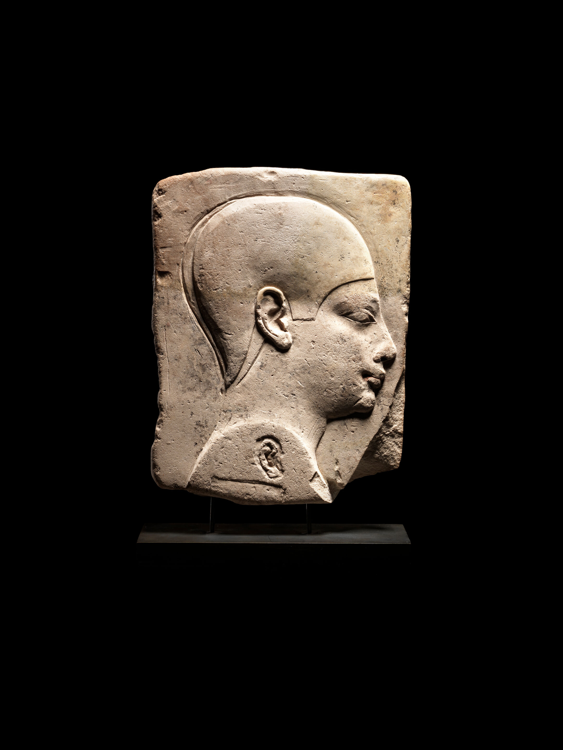 Bonhams : An Egyptian limestone double-sided sculptor's model of a ...