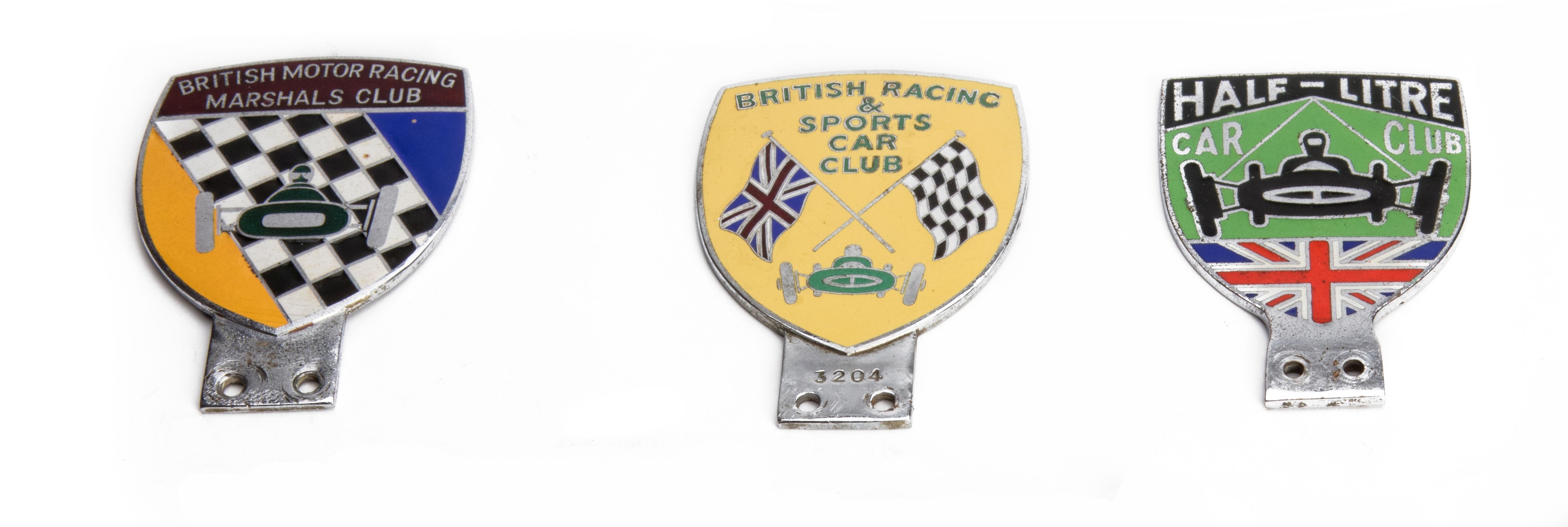 Bonhams Cars : Three motor racing club badges, ((Qty))