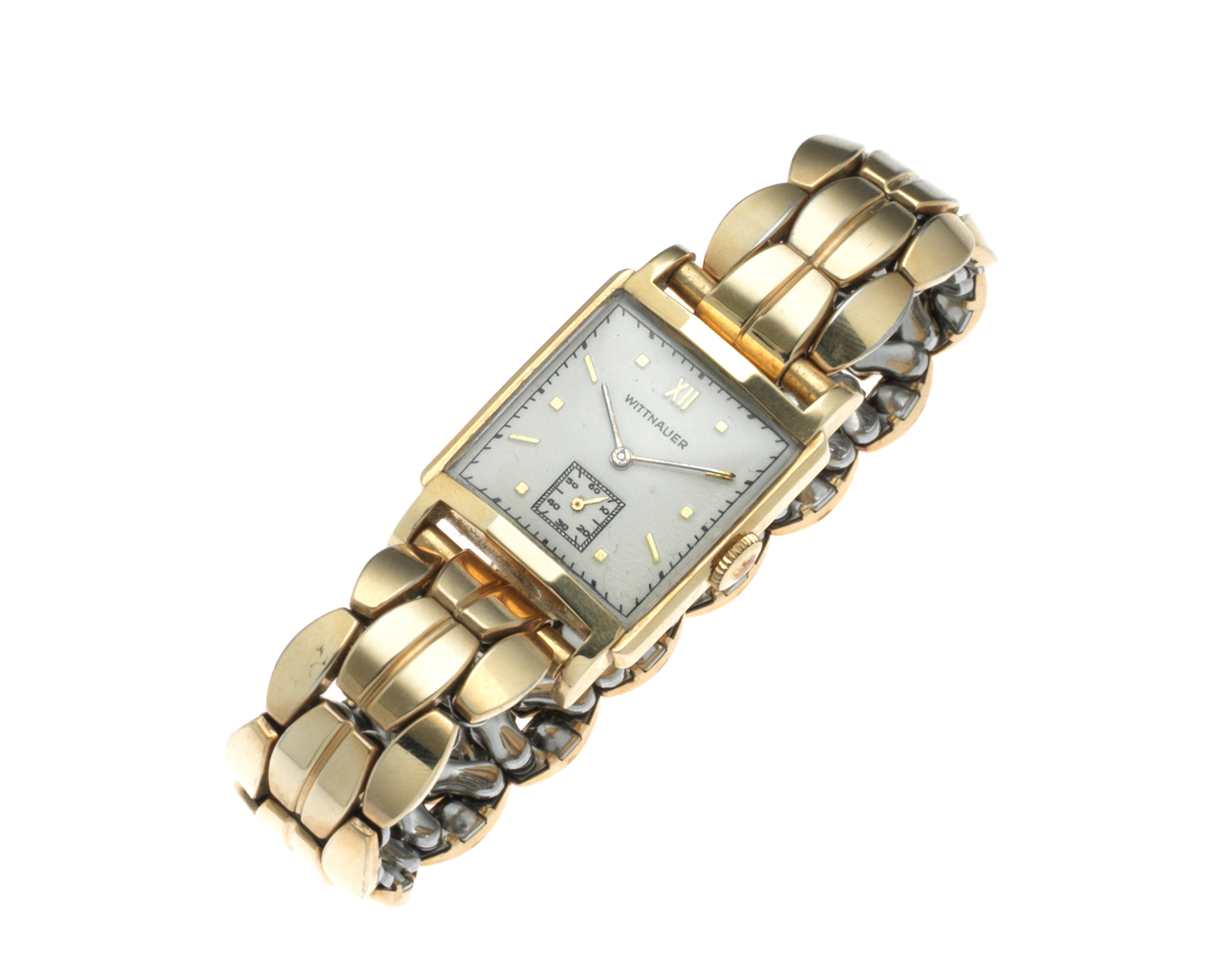 Bonhams : Wittnauer. A gold plated manual wind square  display picture 3