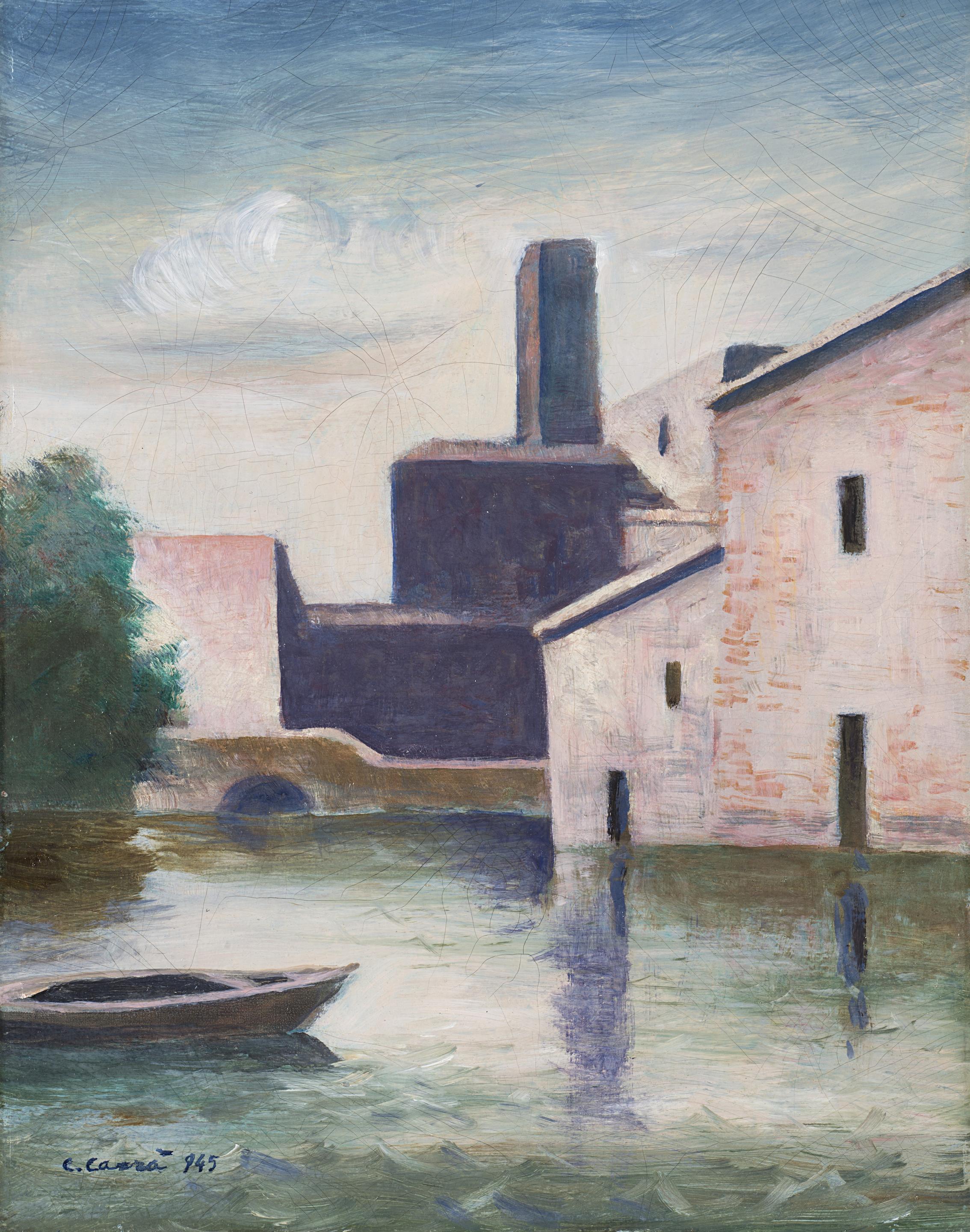 Bonhams Carlo Carr l1881 1966 Rio veneziano Painted in 1945