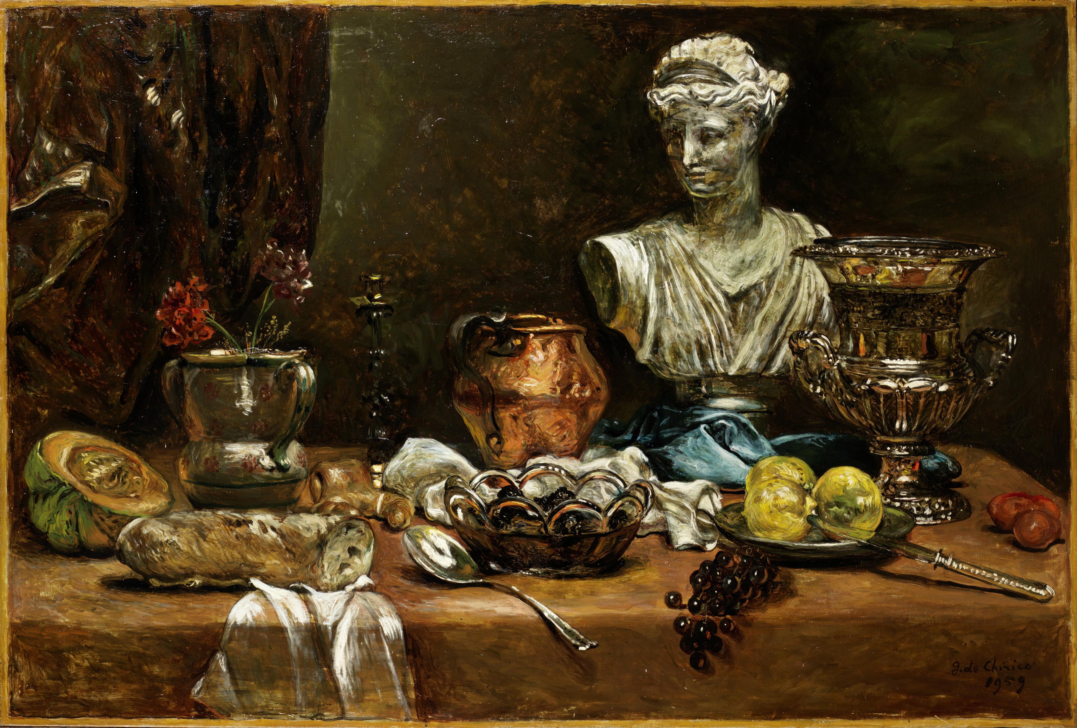 Giorgio de Chirico、SOUVENIR D'ITALIE Piazza d'Italia (Souvenir of Italy), work by, Giorgio de