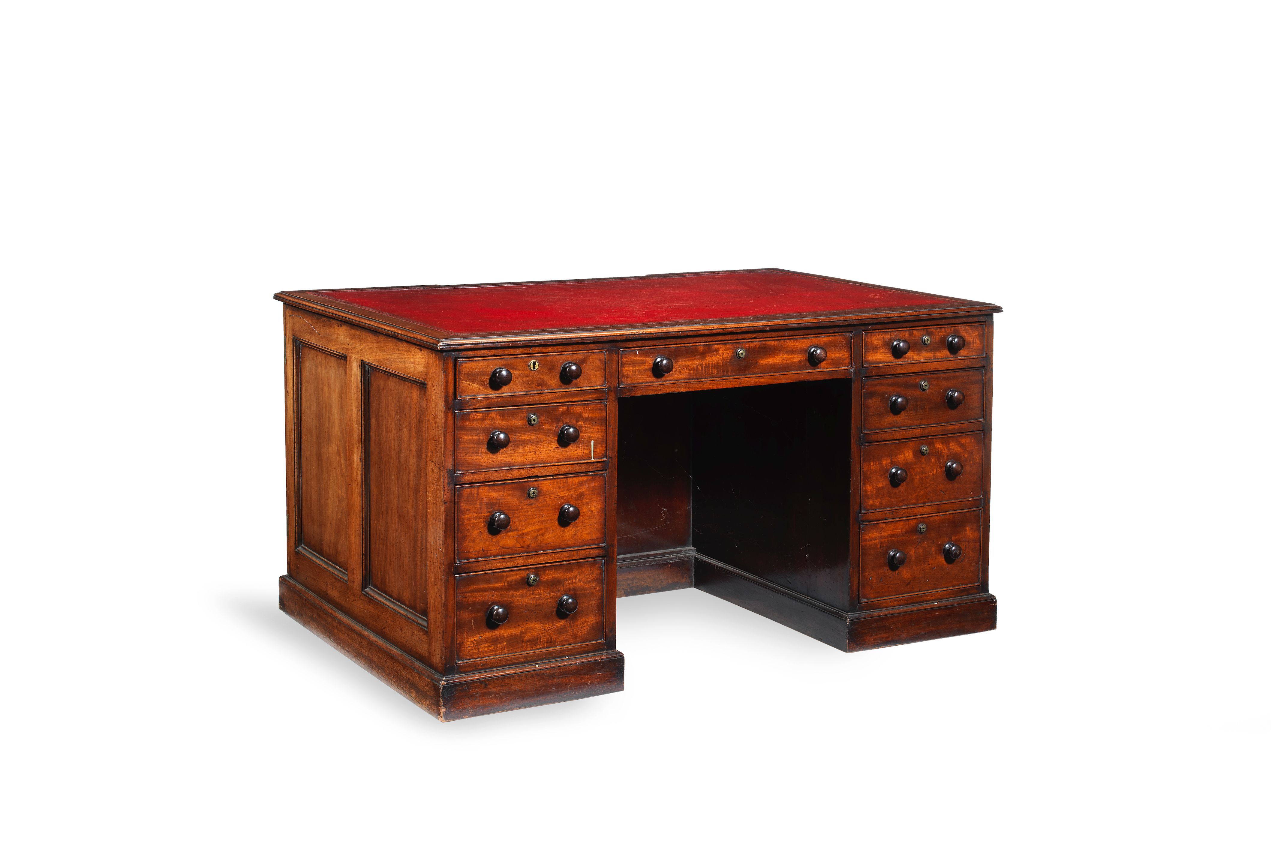 Bonhams : OF HISTORICAL INTEREST - A William IV mahogany kneehole writing  desk