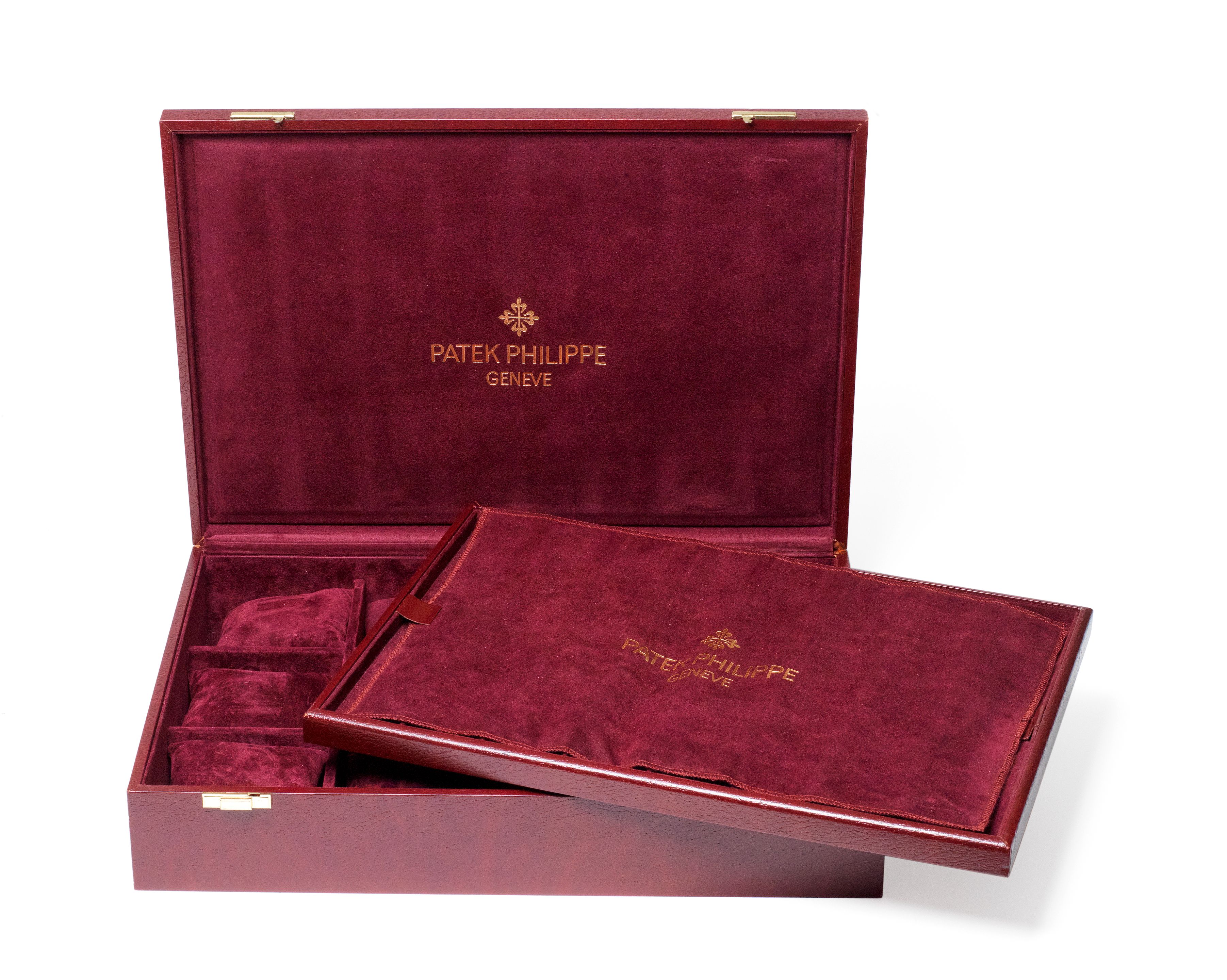 Bonhams Patek A leather watch storage box for twenty