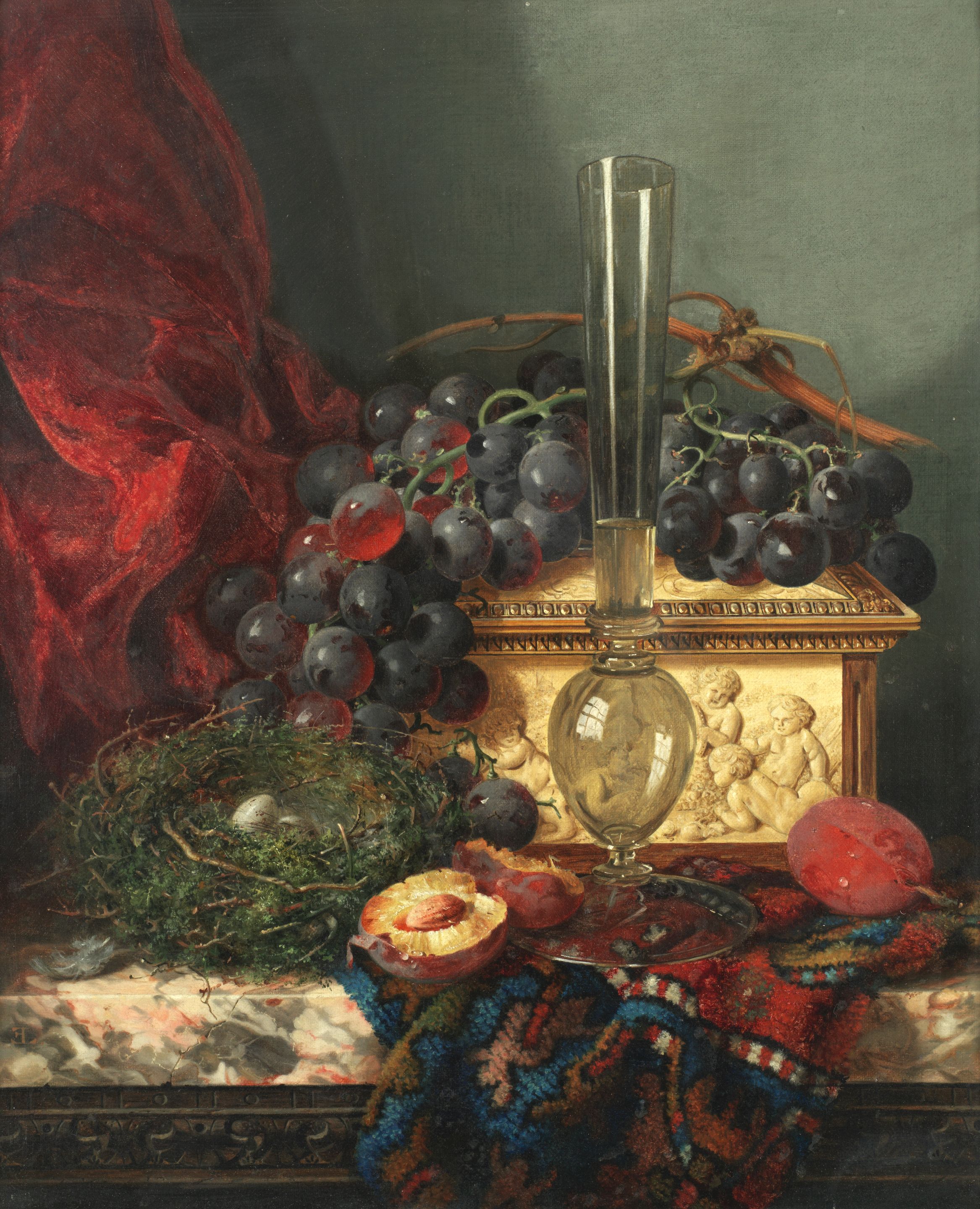 Bonhams Edward Ladell (British, 18211886) Still life of fruit, a