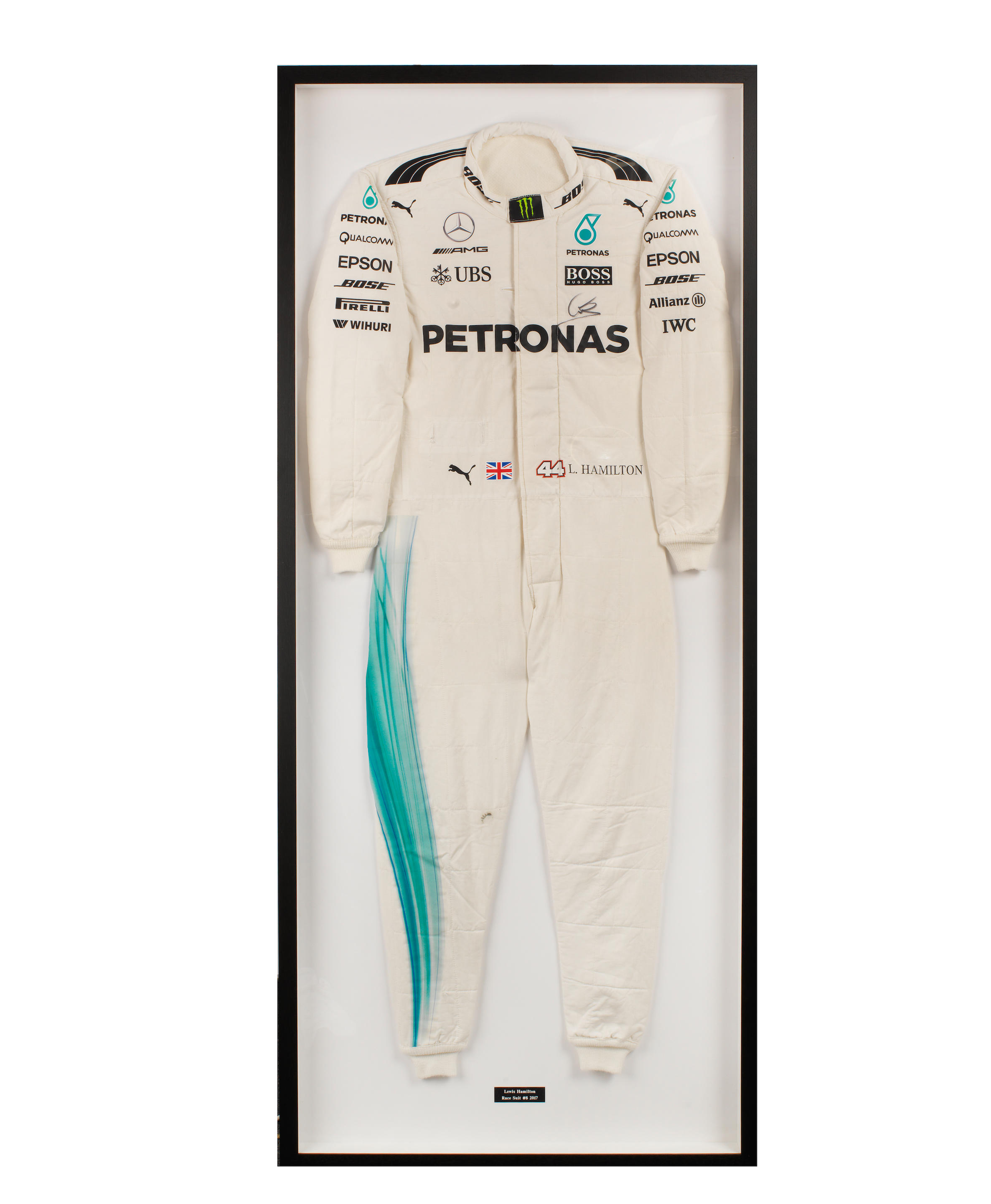 Bonhams Cars : A signed Lewis Hamilton race suit - worn during the 2017  Chinese Grand Prix practice sessions, Offered for sale on behalf of Wings  for Life, ((2))