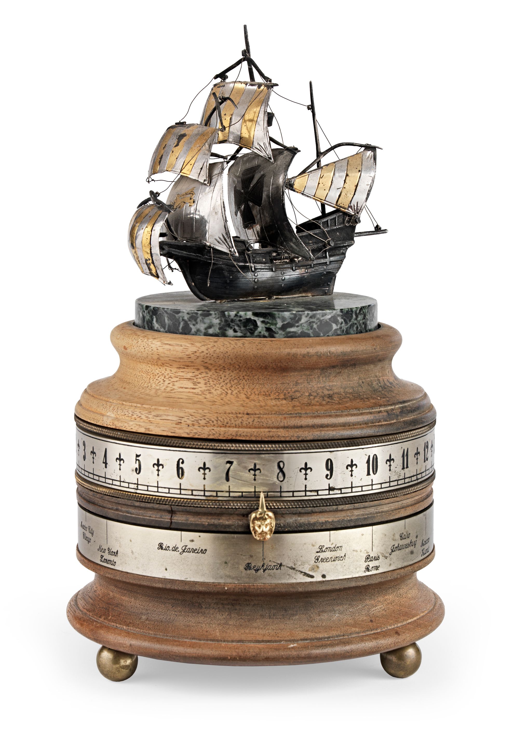 Bonhams A mid 20th century novelty ship timepiece with annular