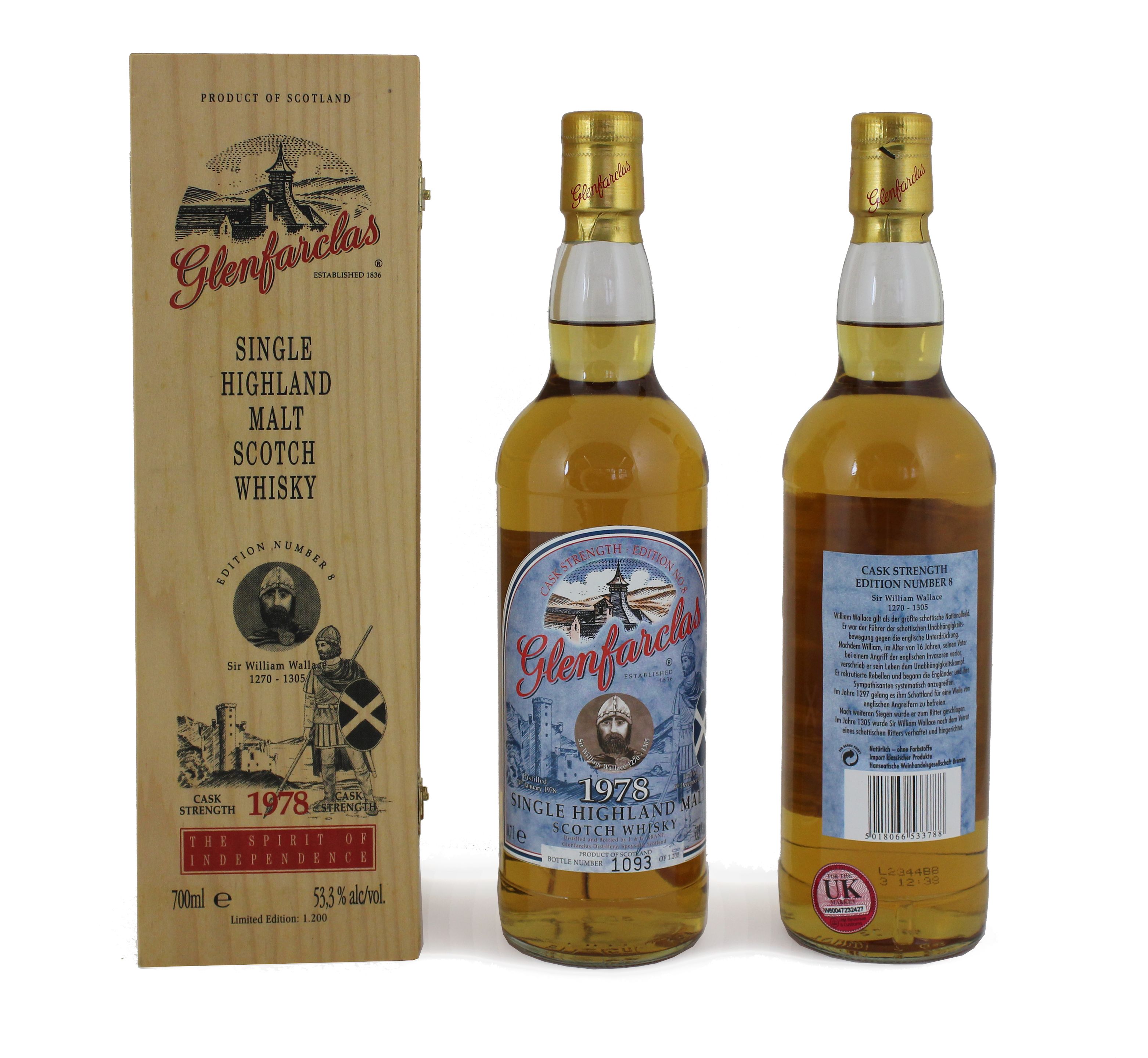 Bonhams : Glenfarclas Edition 8 Sir William Wallace-1978 (6)