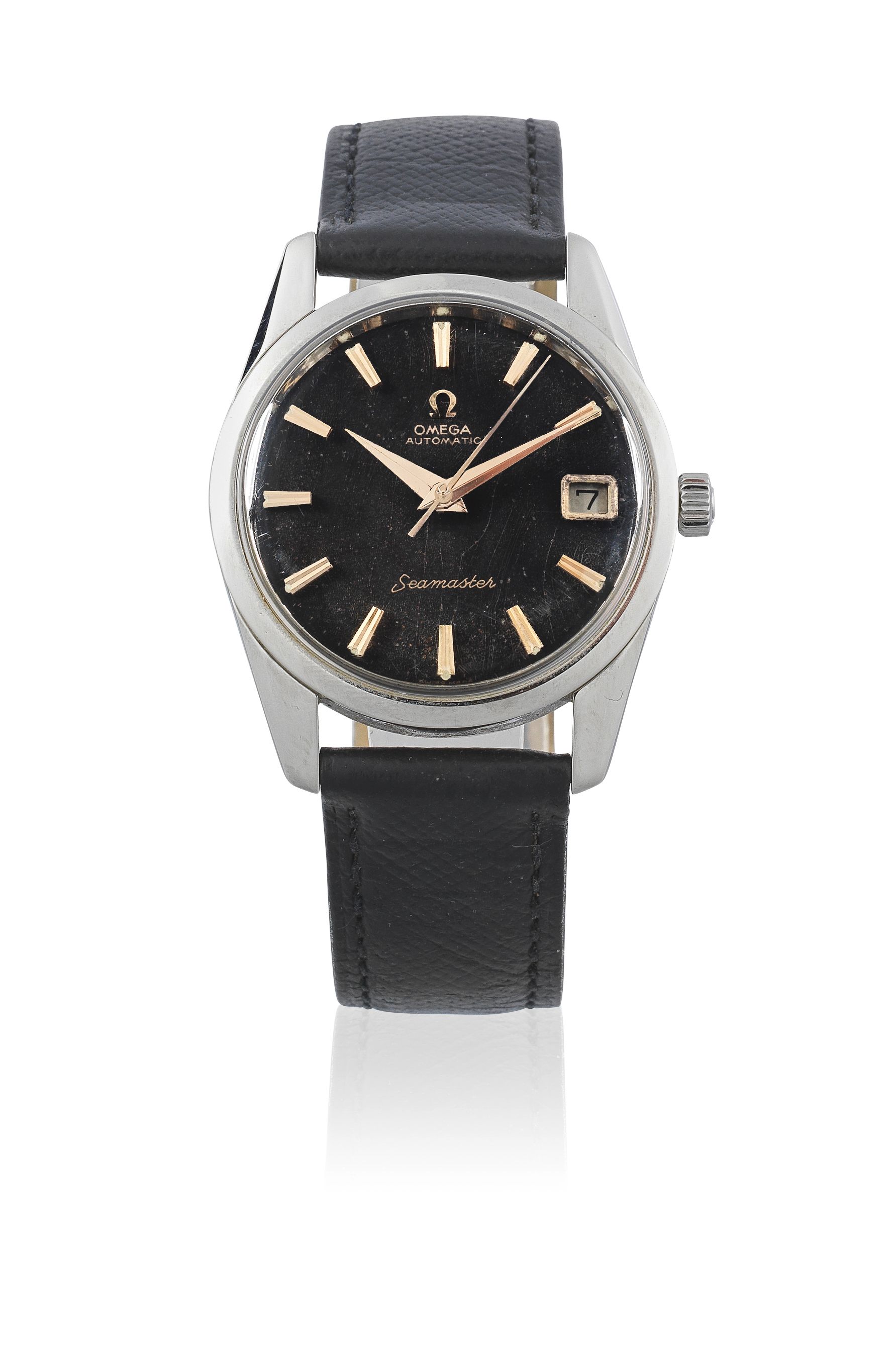 Bonhams A stainless steel automatic calendar wristwatch