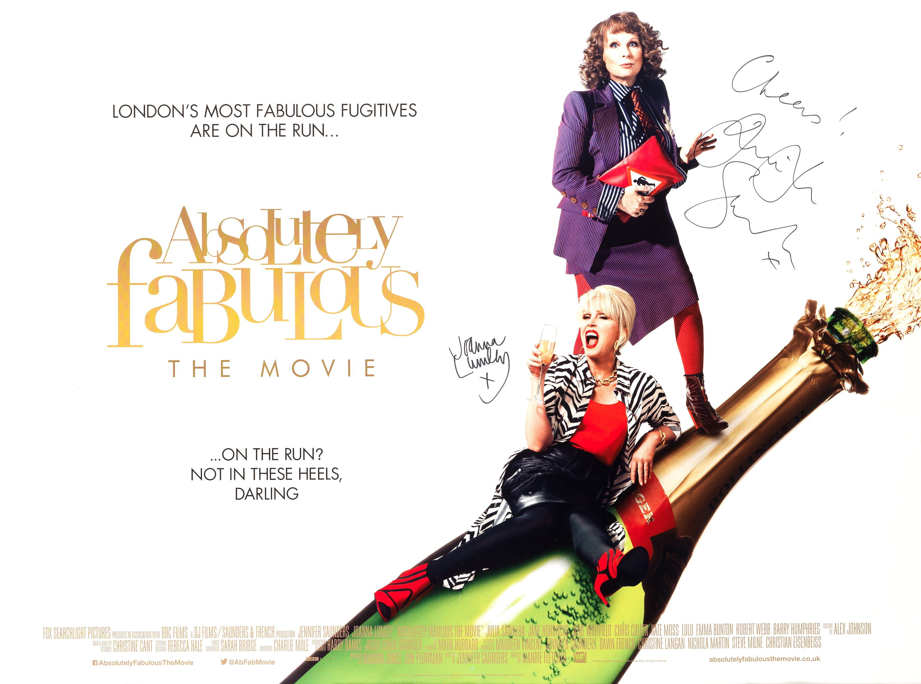 Bonhams : Absolutely Fabulous (The Movie): A signed poster, BBC ...