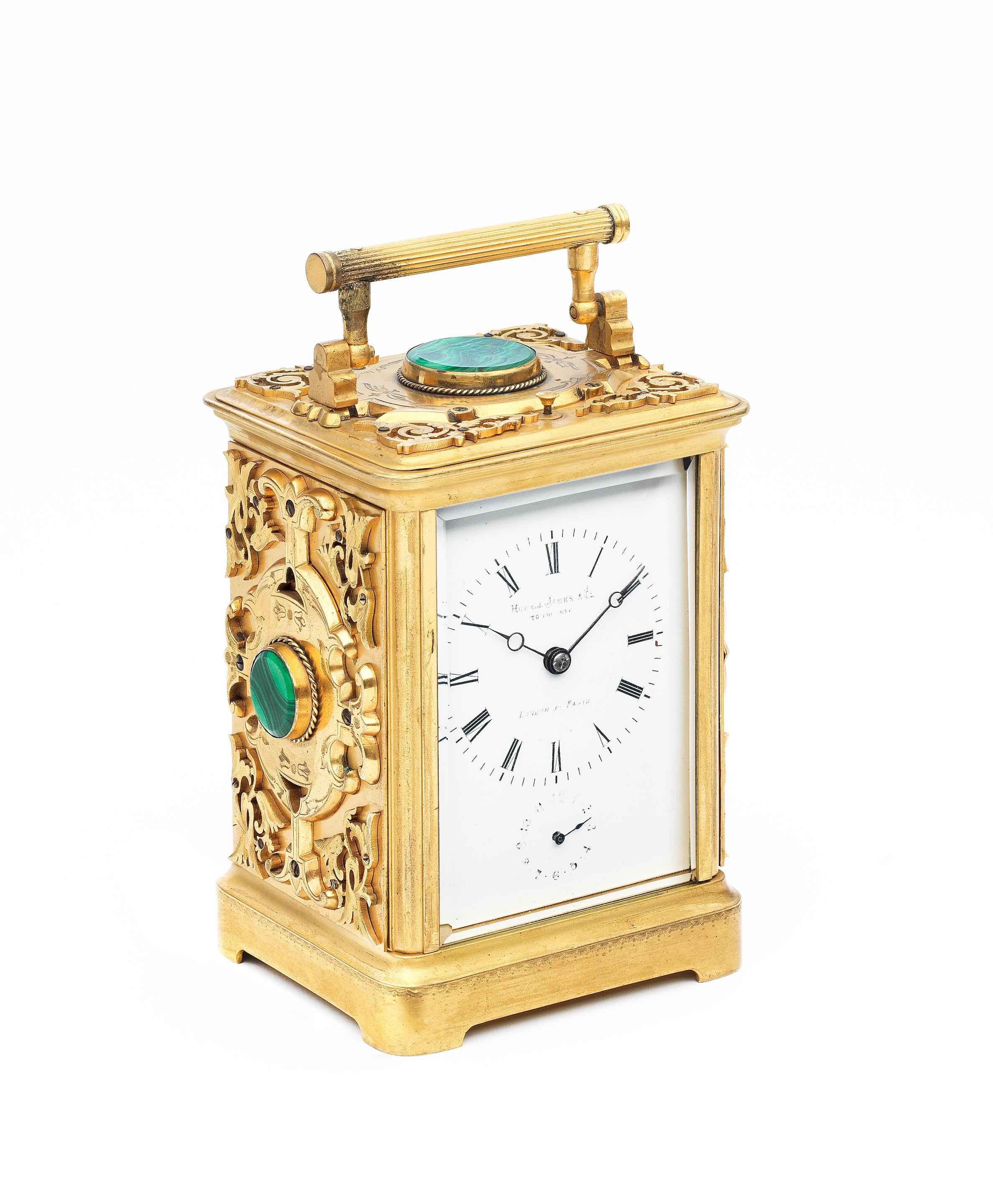 A French gilt-brass carriage clock Circa Last quarter of the 19th Century