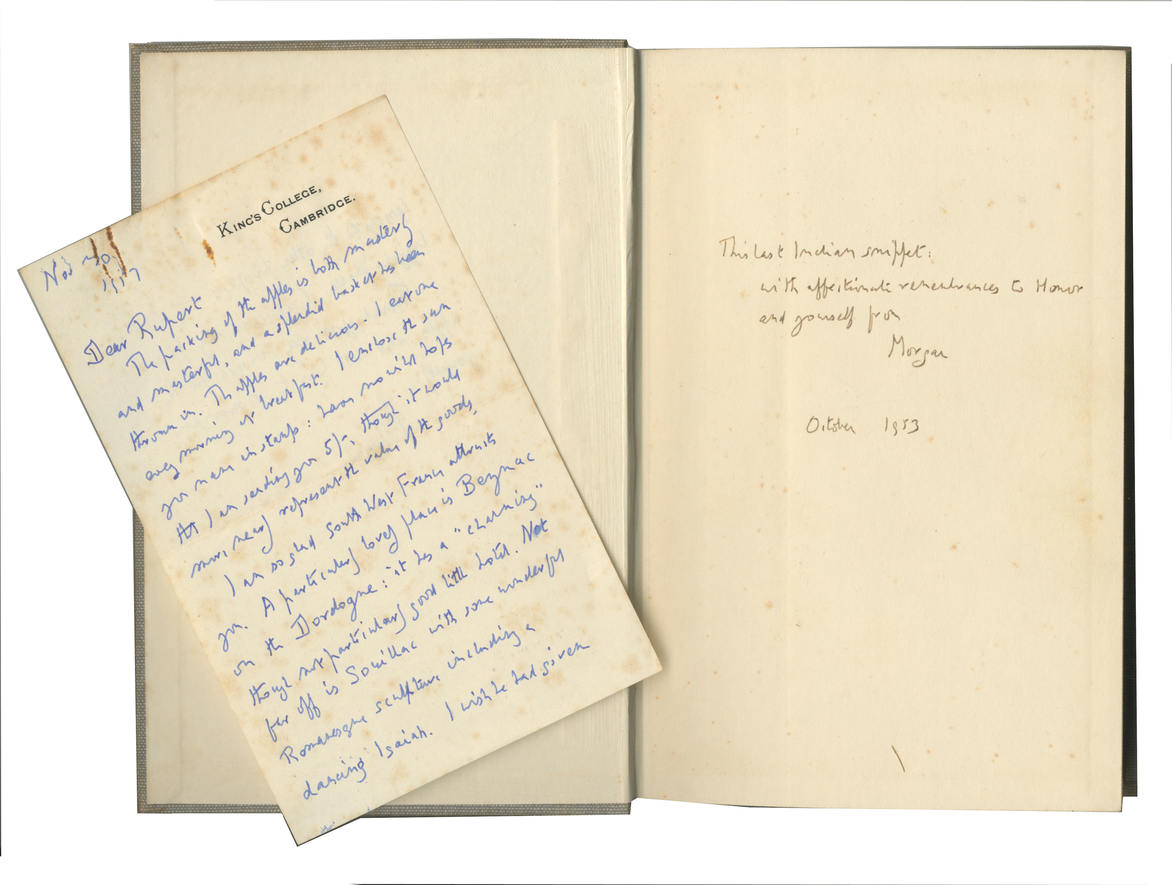 Bonhams : FORSTER (E.M.) Two autograph letters signed