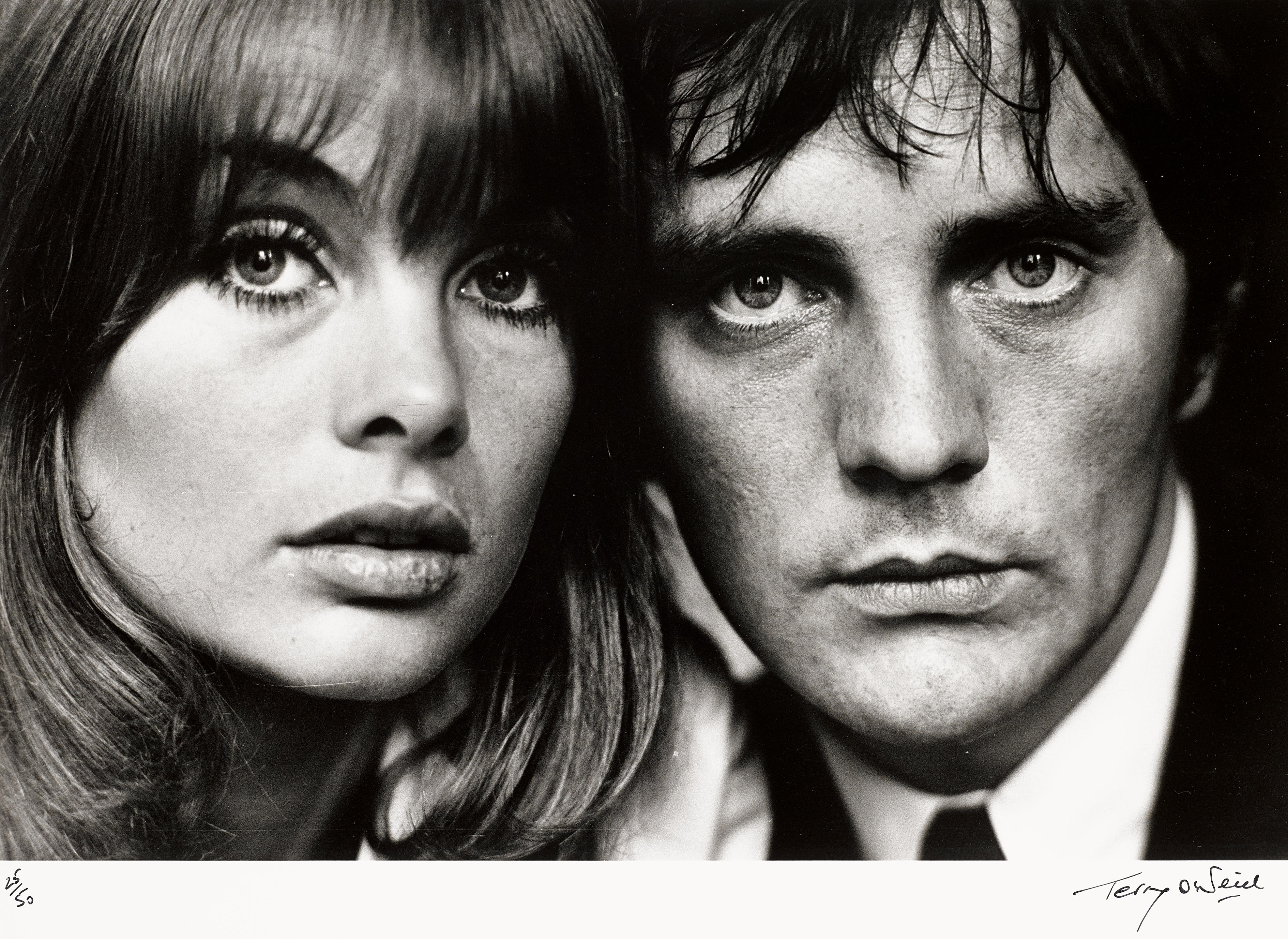 Bonhams : Terry O'Neill (British, 1938-2019); Jean Shrimpton and Terence  Stamp;