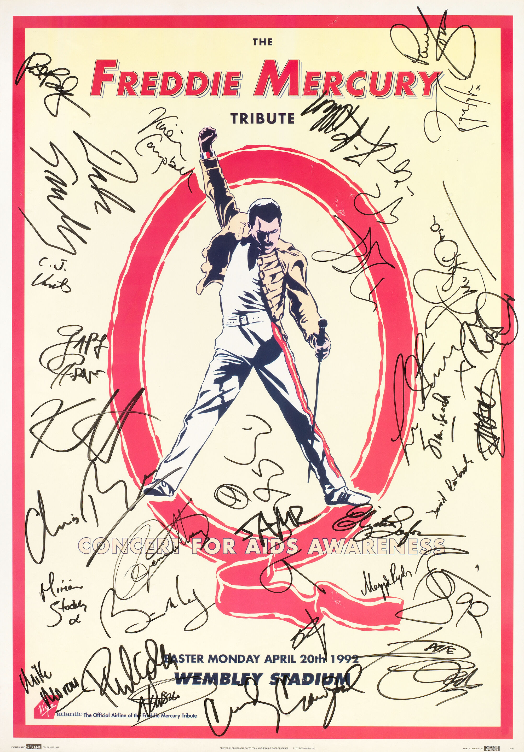 Bonhams : Freddie Mercury/Queen: Two Multi-Signed Tribute Posters 