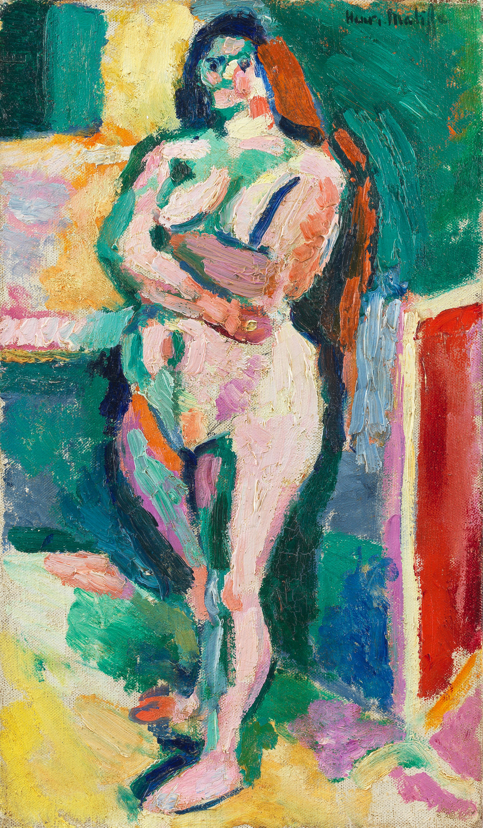 Bonhams : HENRI MATISSE (1869-1954) Nu (femme) debout, also titled Nu près  du paravent (Painted between late 1905 and early 1906)