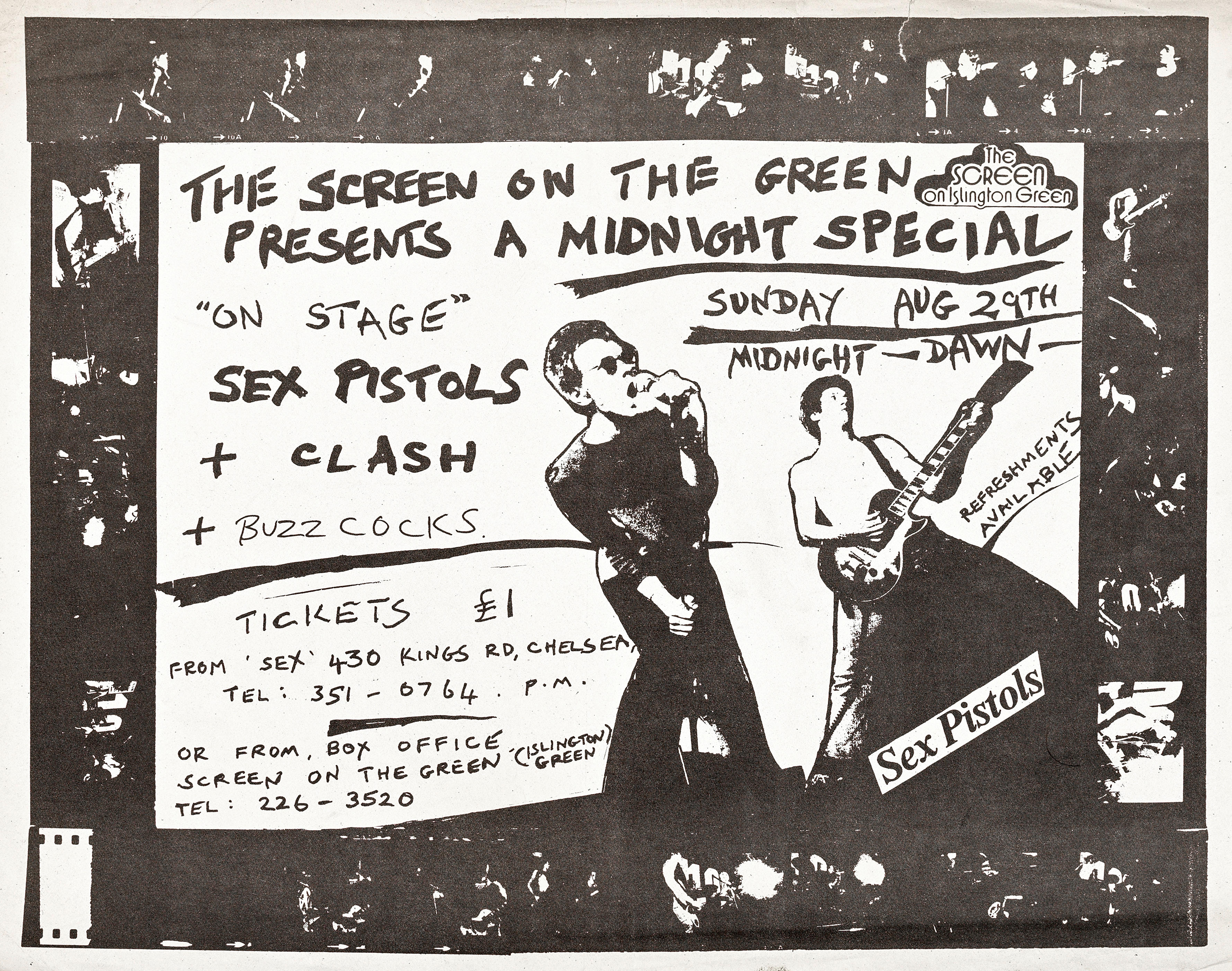 Bonhams : THE SEX PISTOLS Screen On The Green, Islington, London, 1976