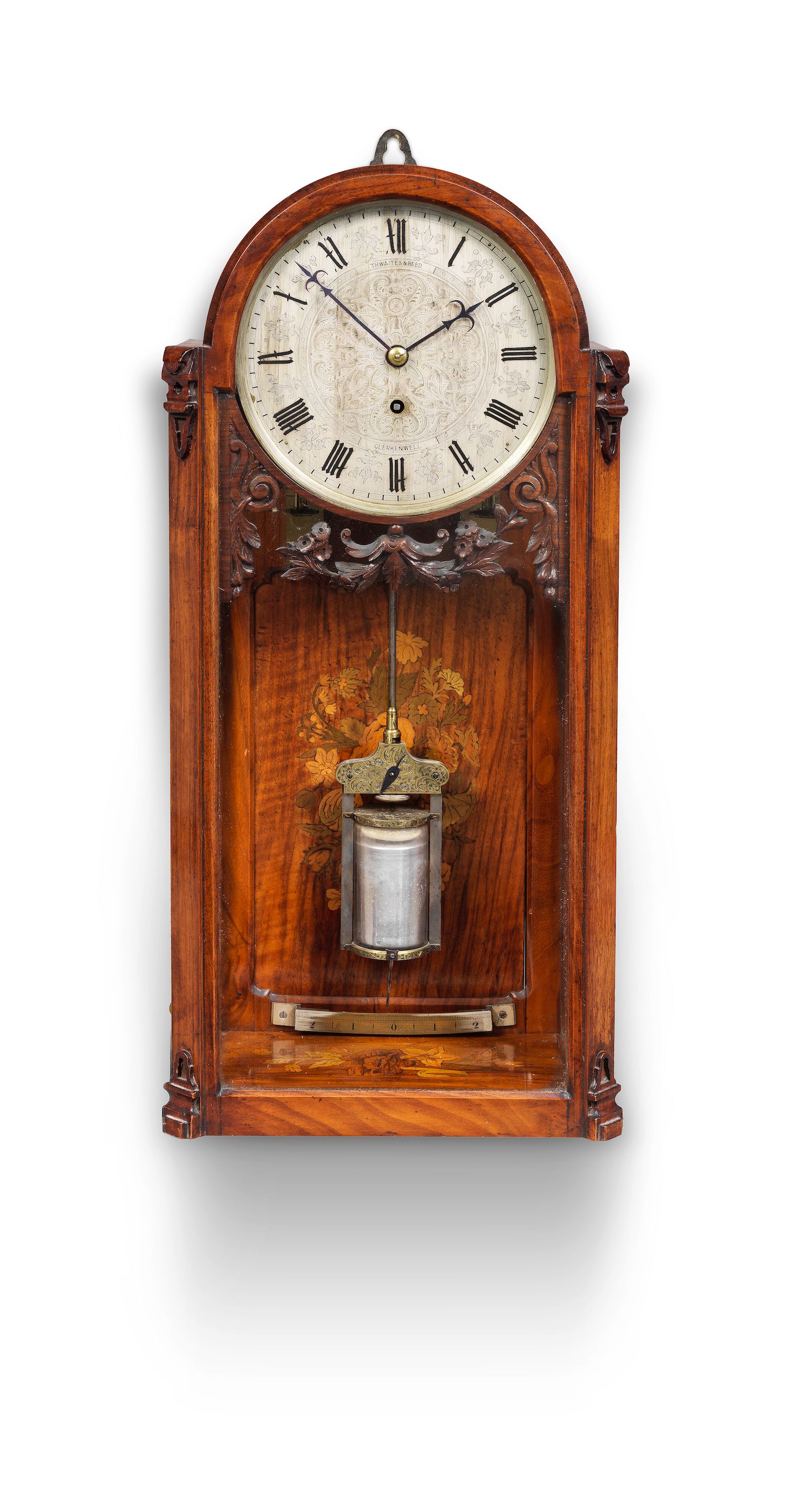 Bonhams A rare third quarter of the 19th century inlaid walnut spring