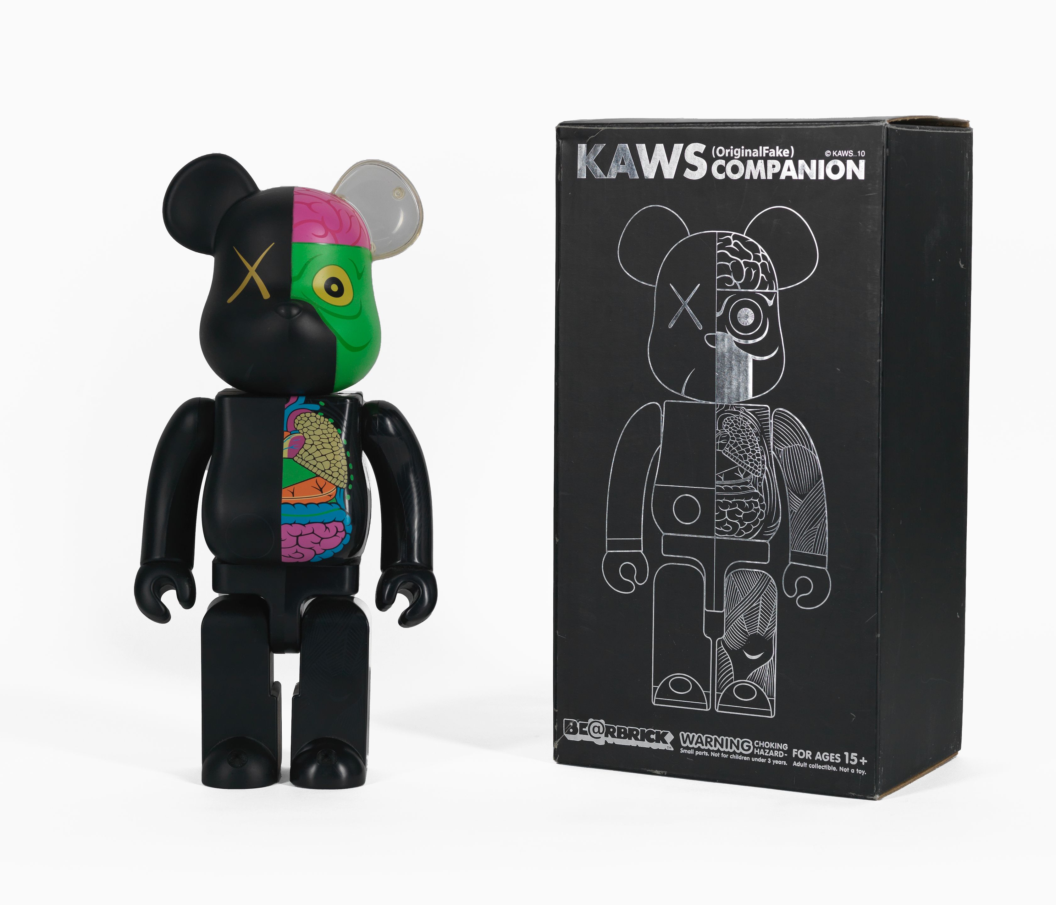 ベアブリック BE@RBRICK KAWS 美しき DissectedBLACK100% 