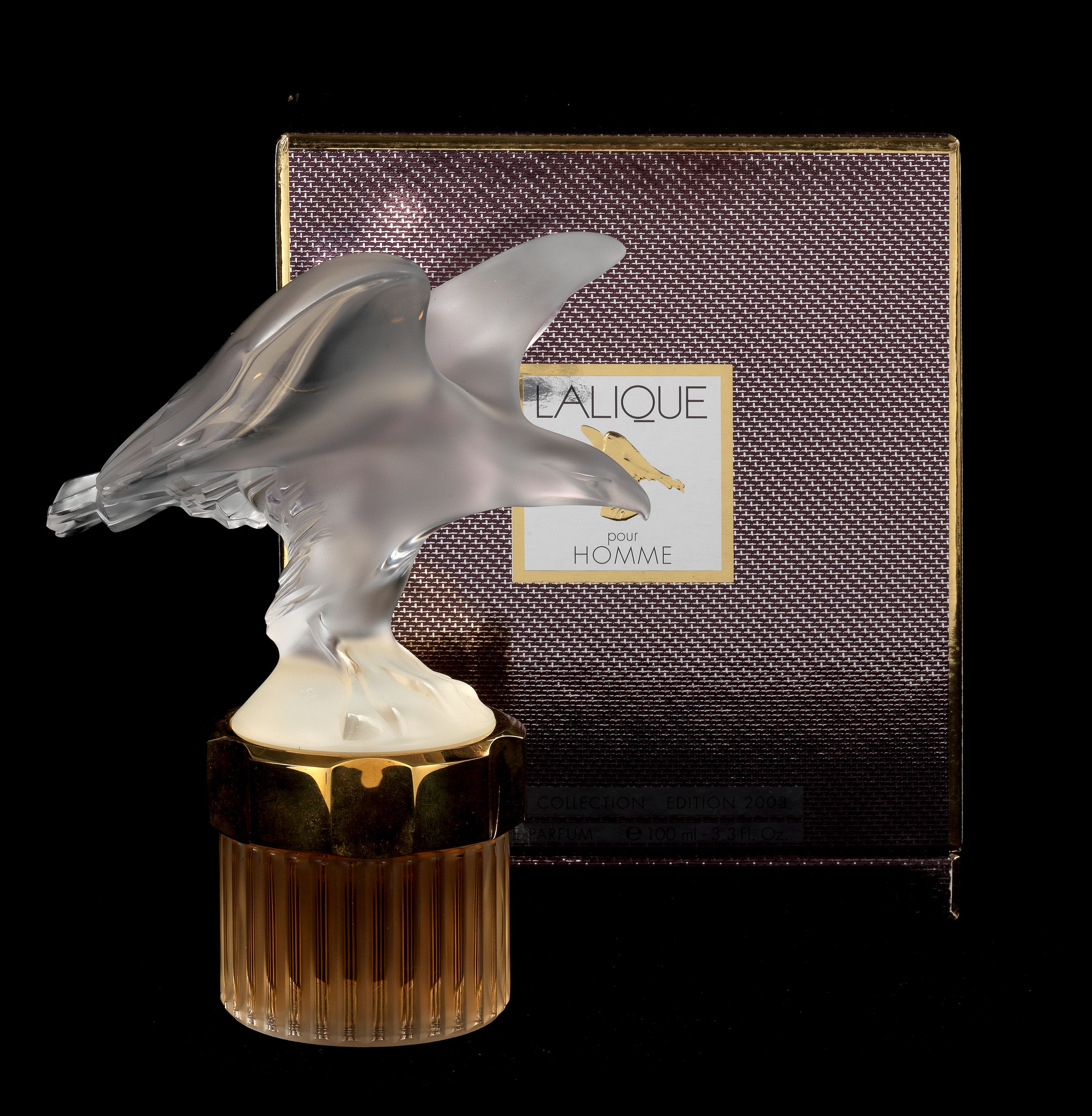 Bonhams Cars A boxed limited edition glass 'Eagle Mascot