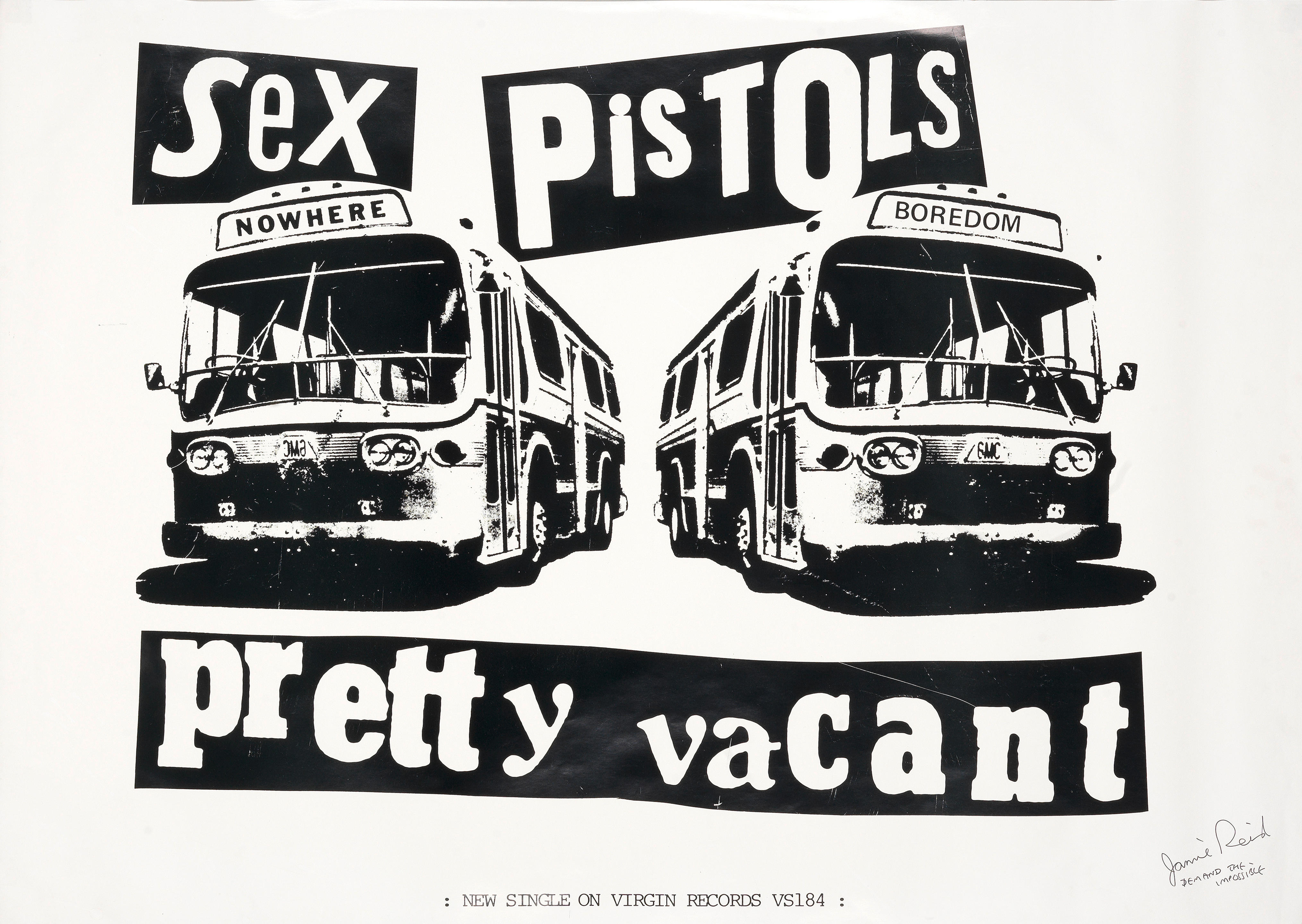 Bonhams : Sex Pistols A Pretty Vacant Promotional Poster Signed And  Inscribed By Jamie Reid, 1977,