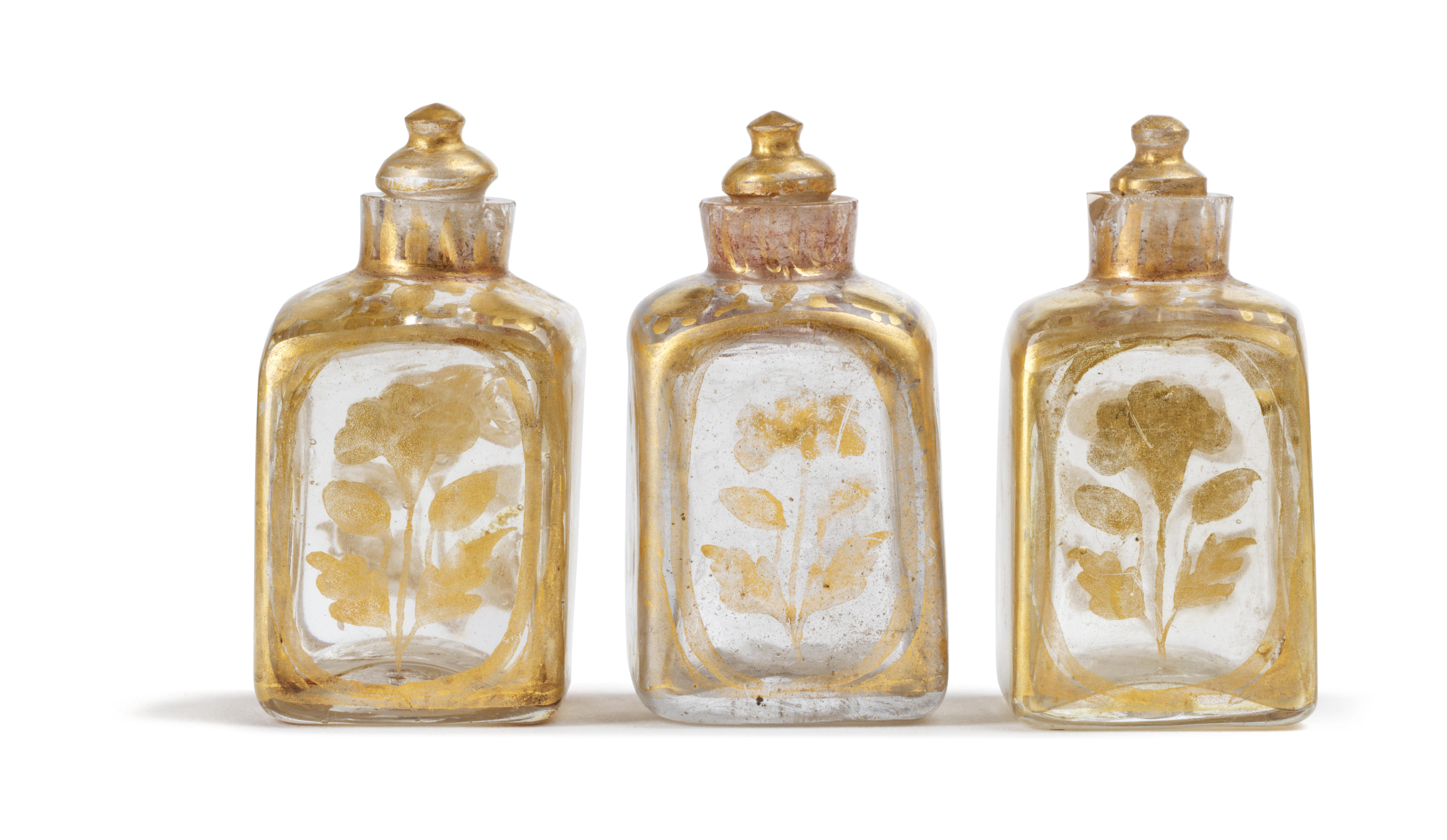 Old Glass Scent Bottle From Lucknow - 19thC