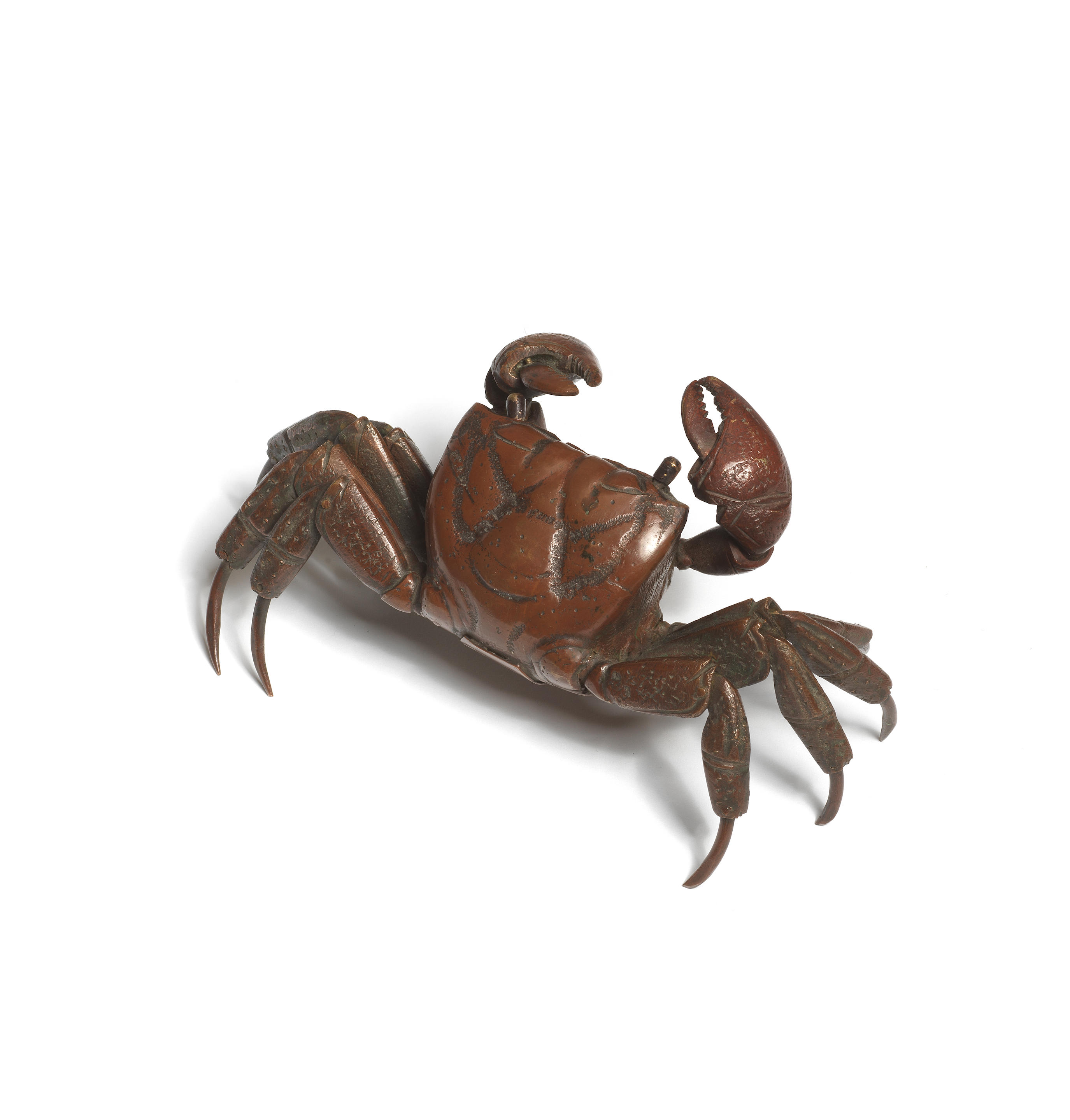 Bonhams : A BRONZE JIZAI OKIMONO OF A CRAB Meiji era (1868-1912), late ...