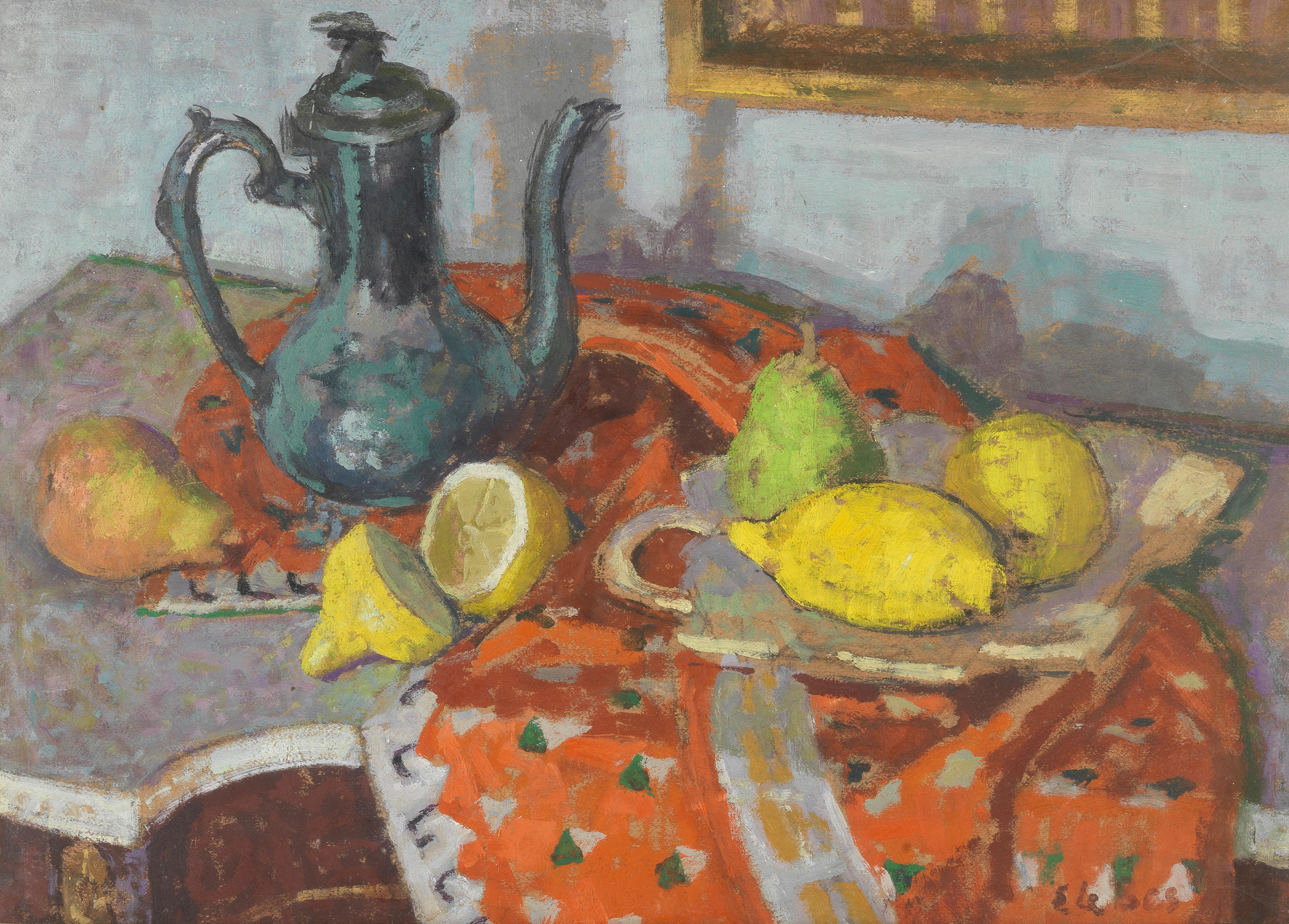 Bonhams : Edward Le Bas (British, 1904-1966) Still Life with Lemons ...