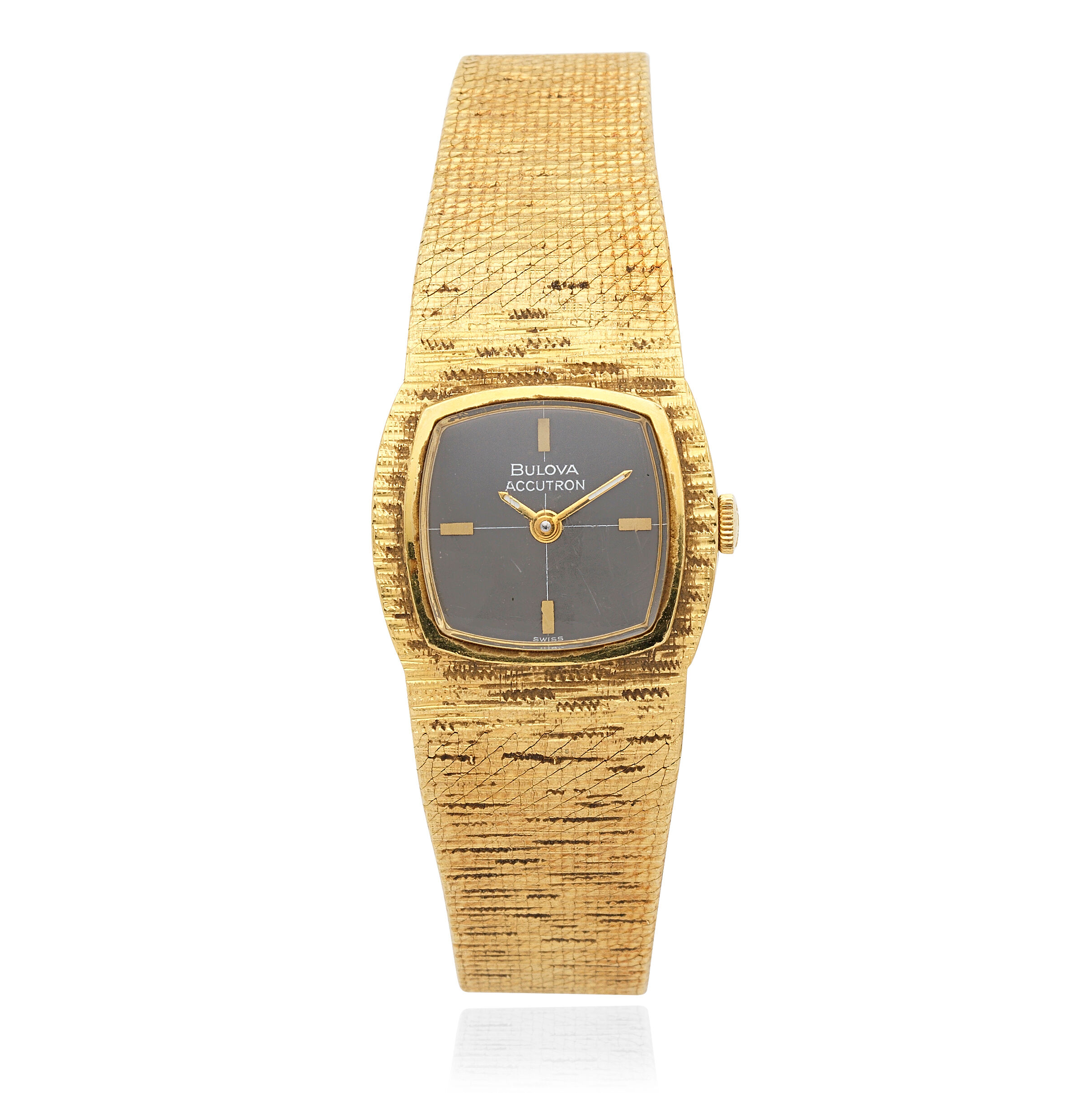 Bulova Accutron Swiss Diamond/Gold Watch 27P011 Bulova Futuro Gold Diamond Champagne Dial Mens Watch  main image 4