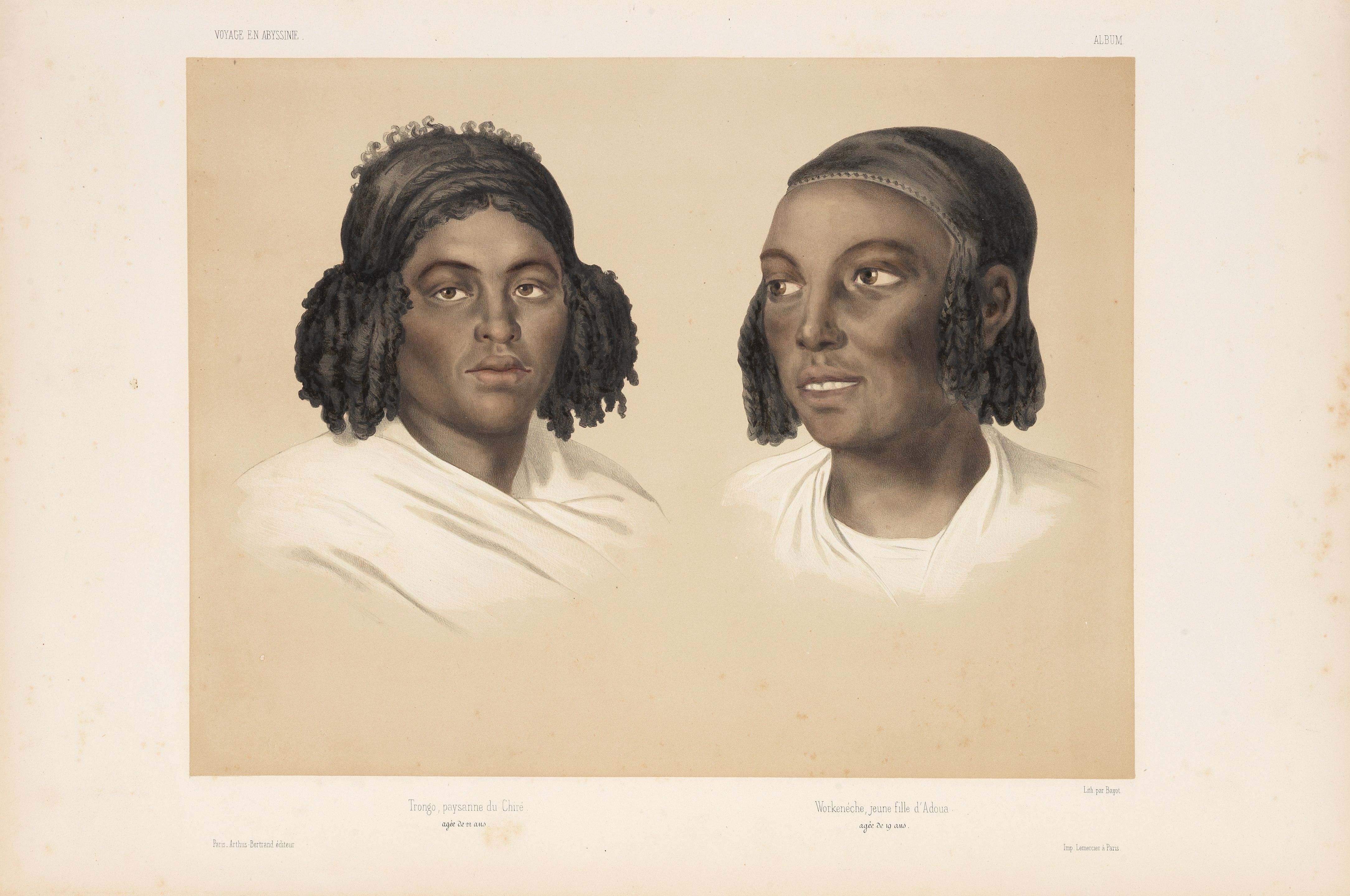 Bonhams : LEFEBVRE (THEOPHILE) AND OTHERS Voyage en Abyssinie exécuté  pendant les années 1839, 1840, 1841, 1842, 1843... Album historique,  ethnologique et archéologigue, Paris, Arthus Bertrand, [1847], sold not  subject to return