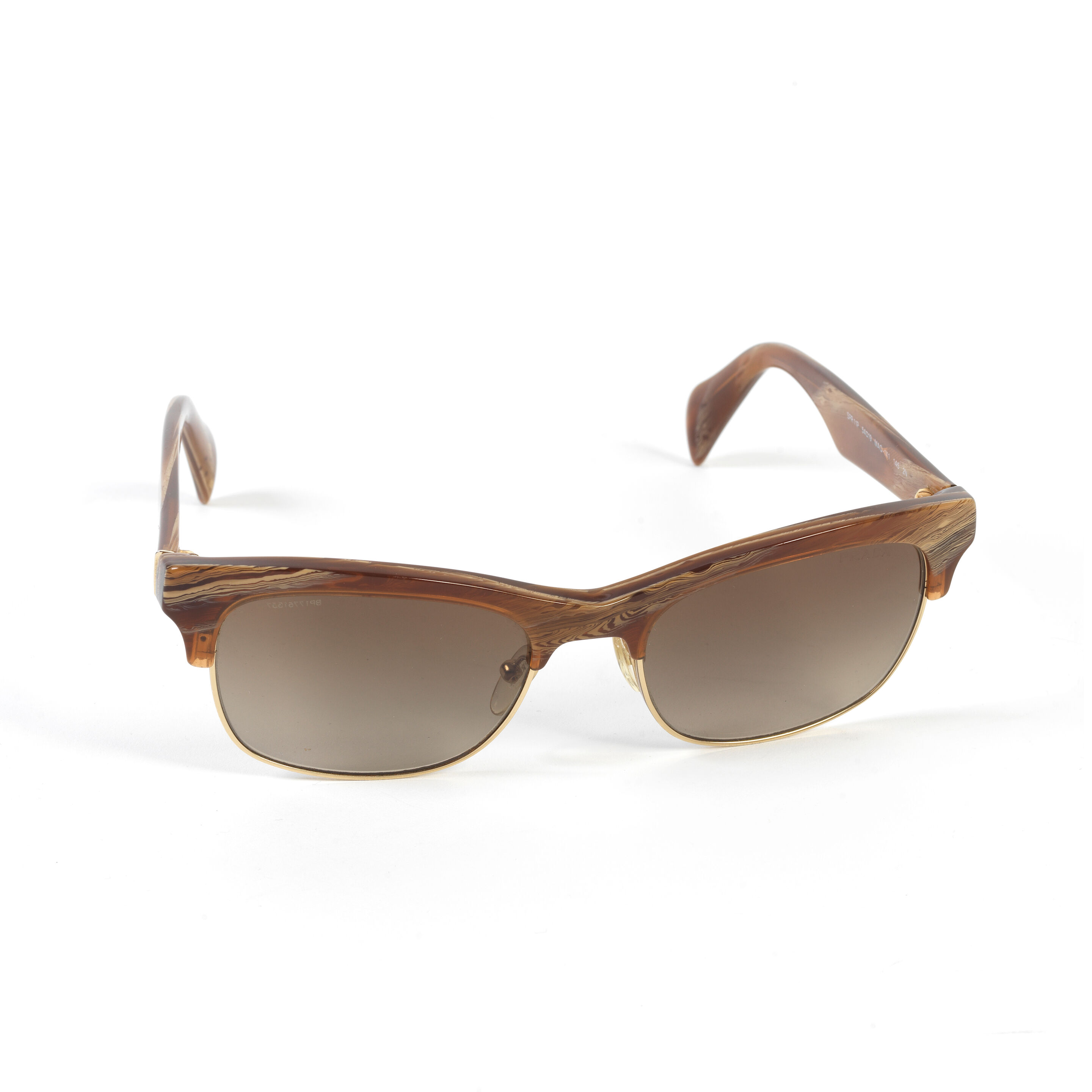 Bonhams : Prada: a Pair of Brown Browline Sunglasses