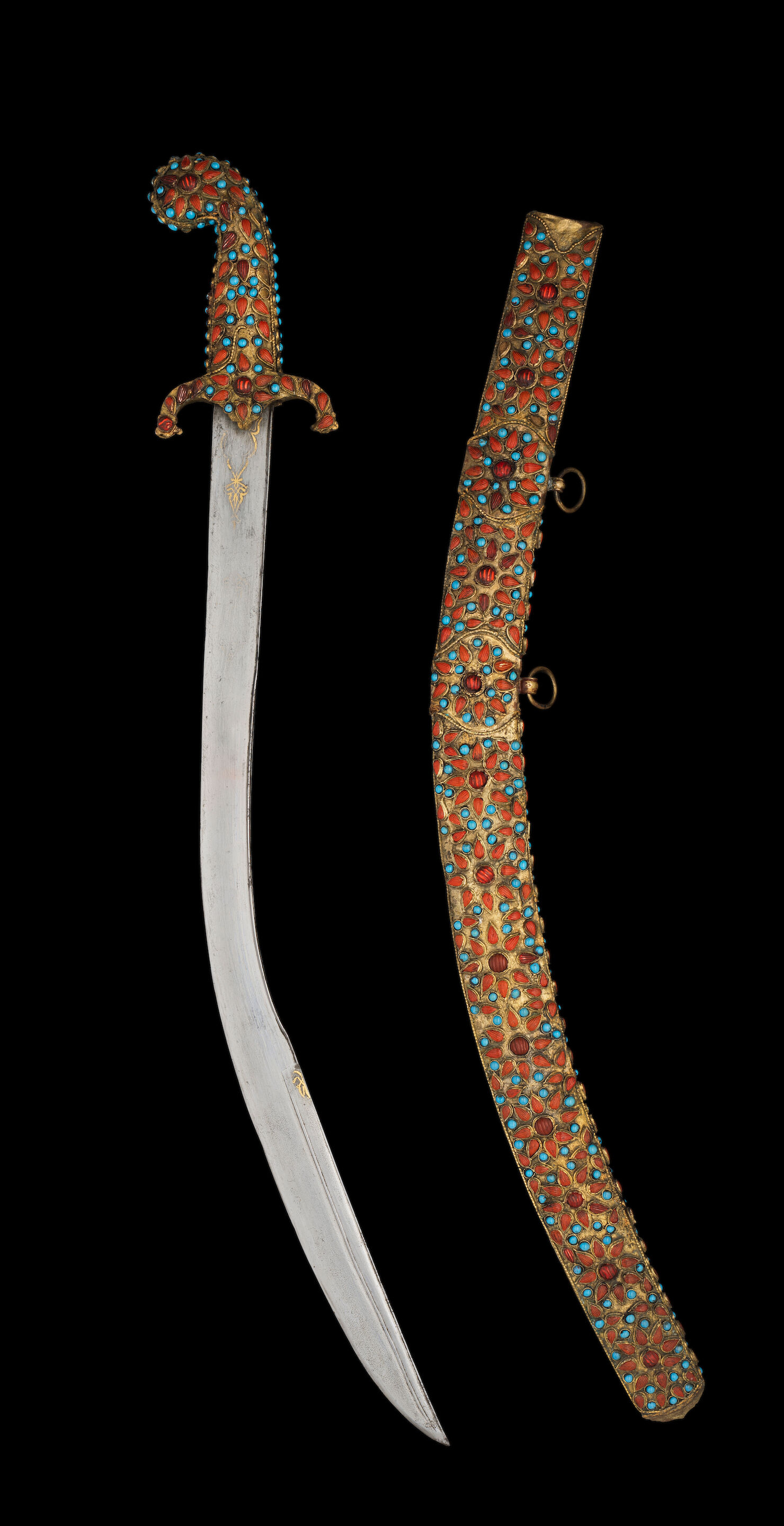 Bonhams : An Ottoman gold-damascened steel sword (kilij) Black Sea ...