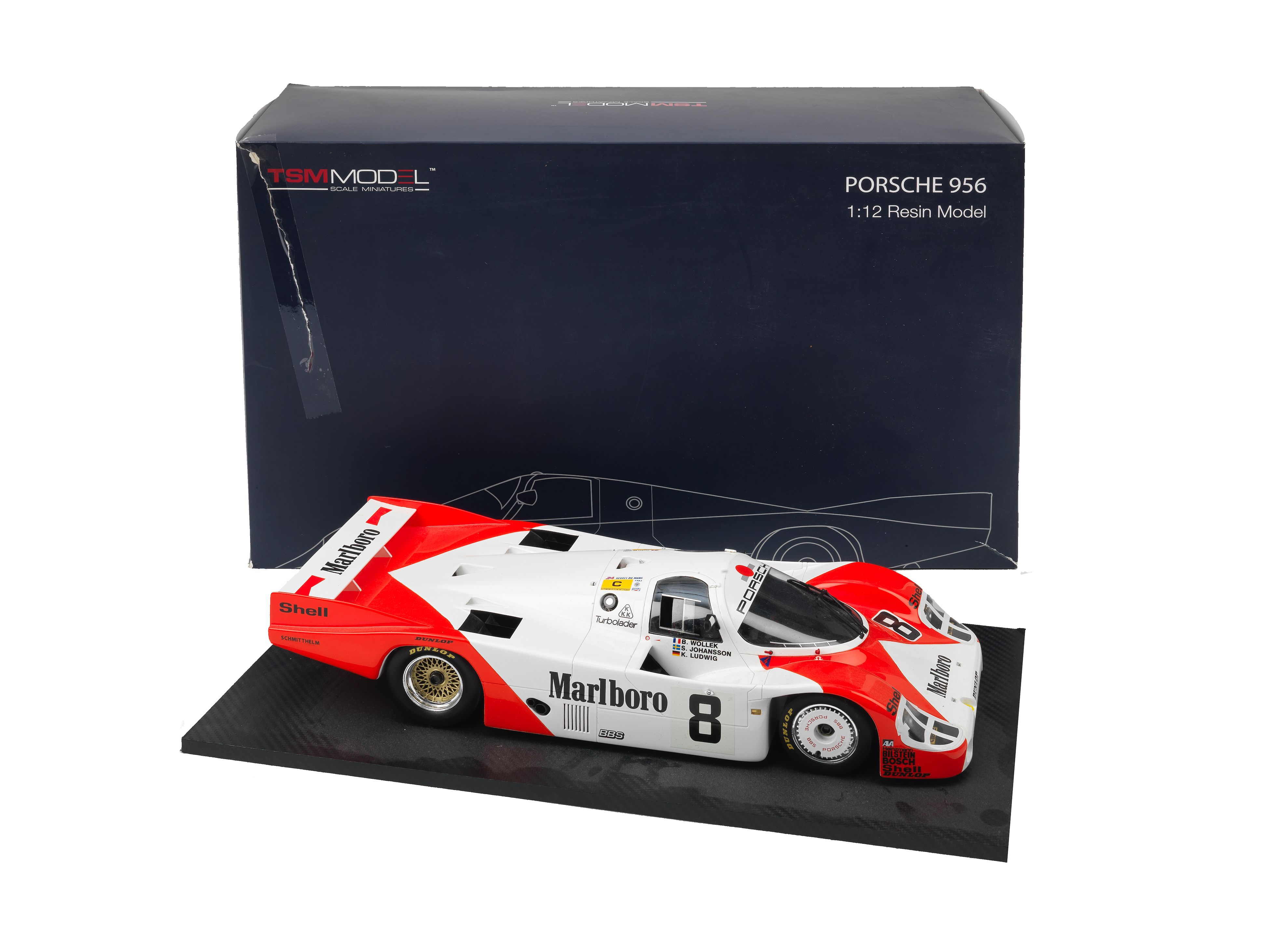 Miniature Spark Porsche 956 N°12 – 4e Aux 24 Heures Du Mans 1983 – Échelle 1/43, Jaune, Réf S9850