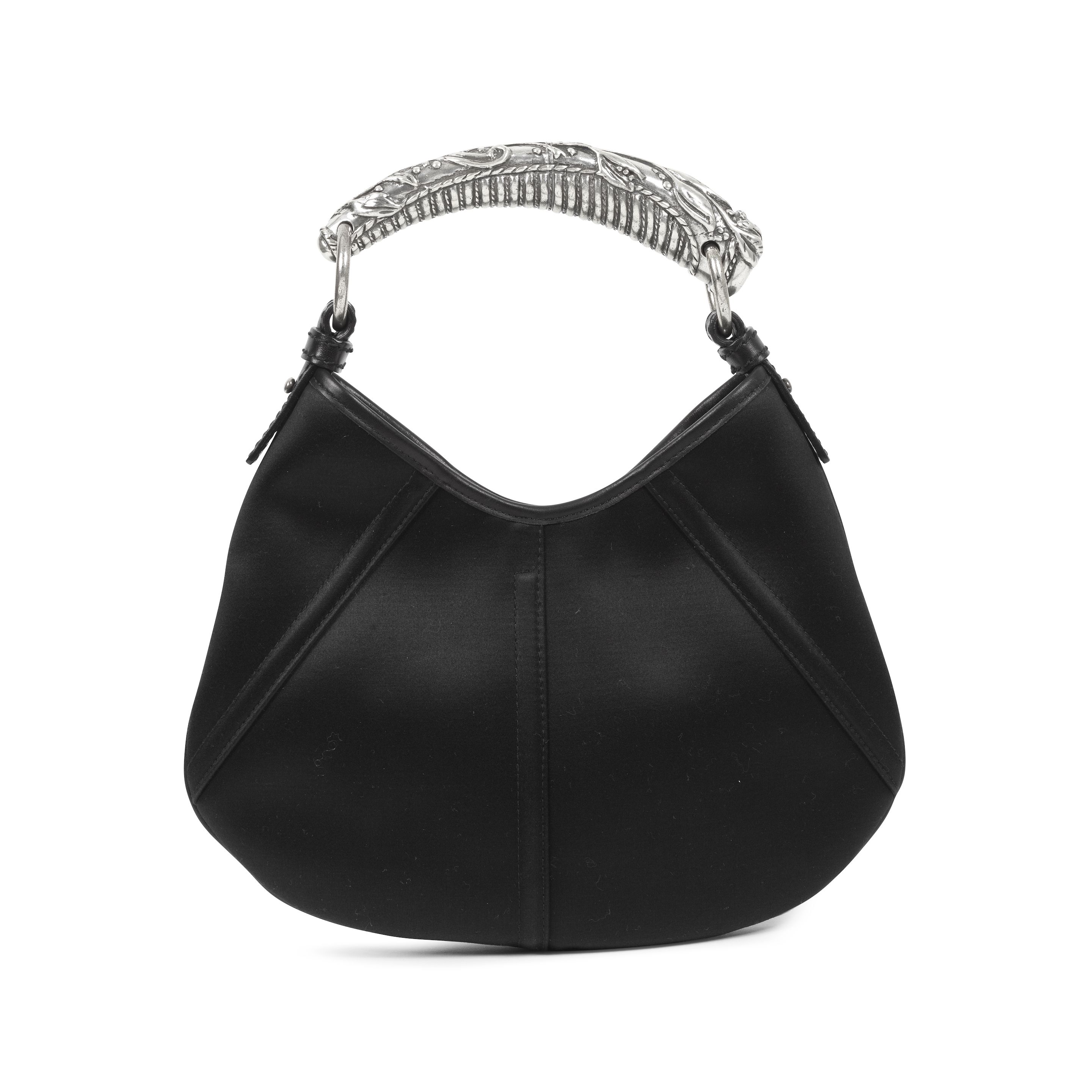 Bonhams : Yves Saint Laurent: a Black Satin Mini Mombasa Bag 2000s 