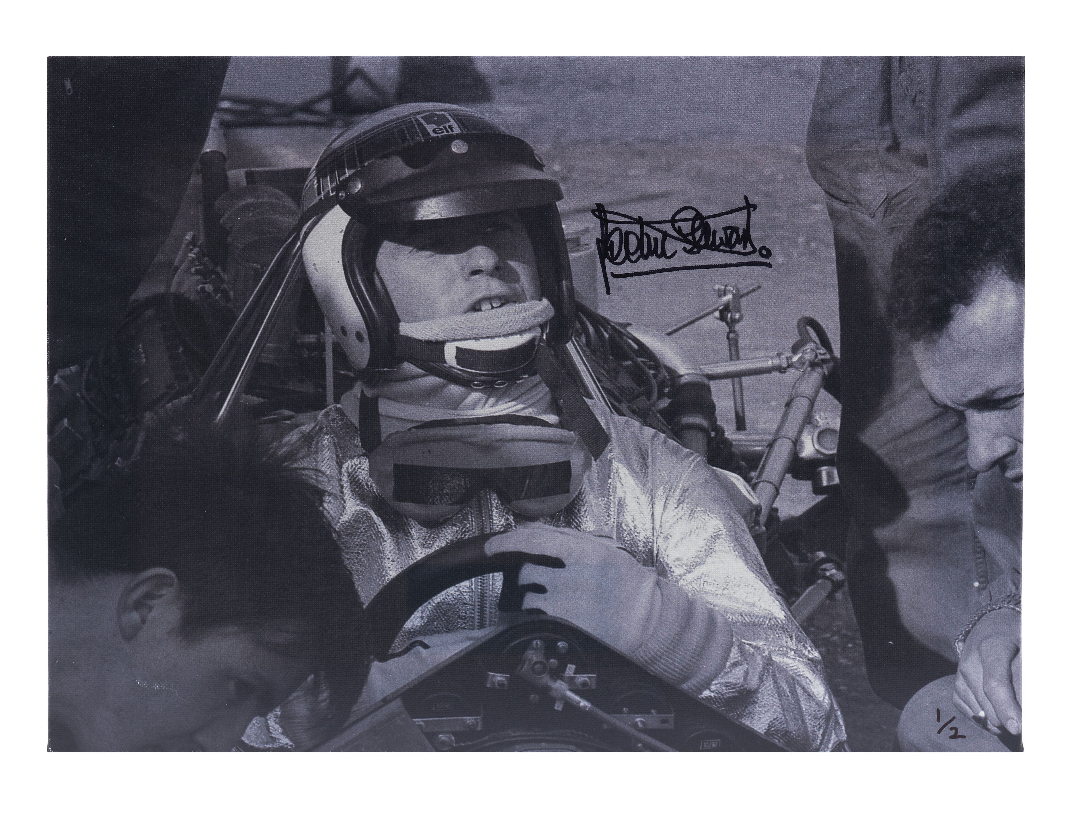 Bonhams : A limited edition photoprint, signed by Sir Jackie Stewart, number 1 of 2, ((5