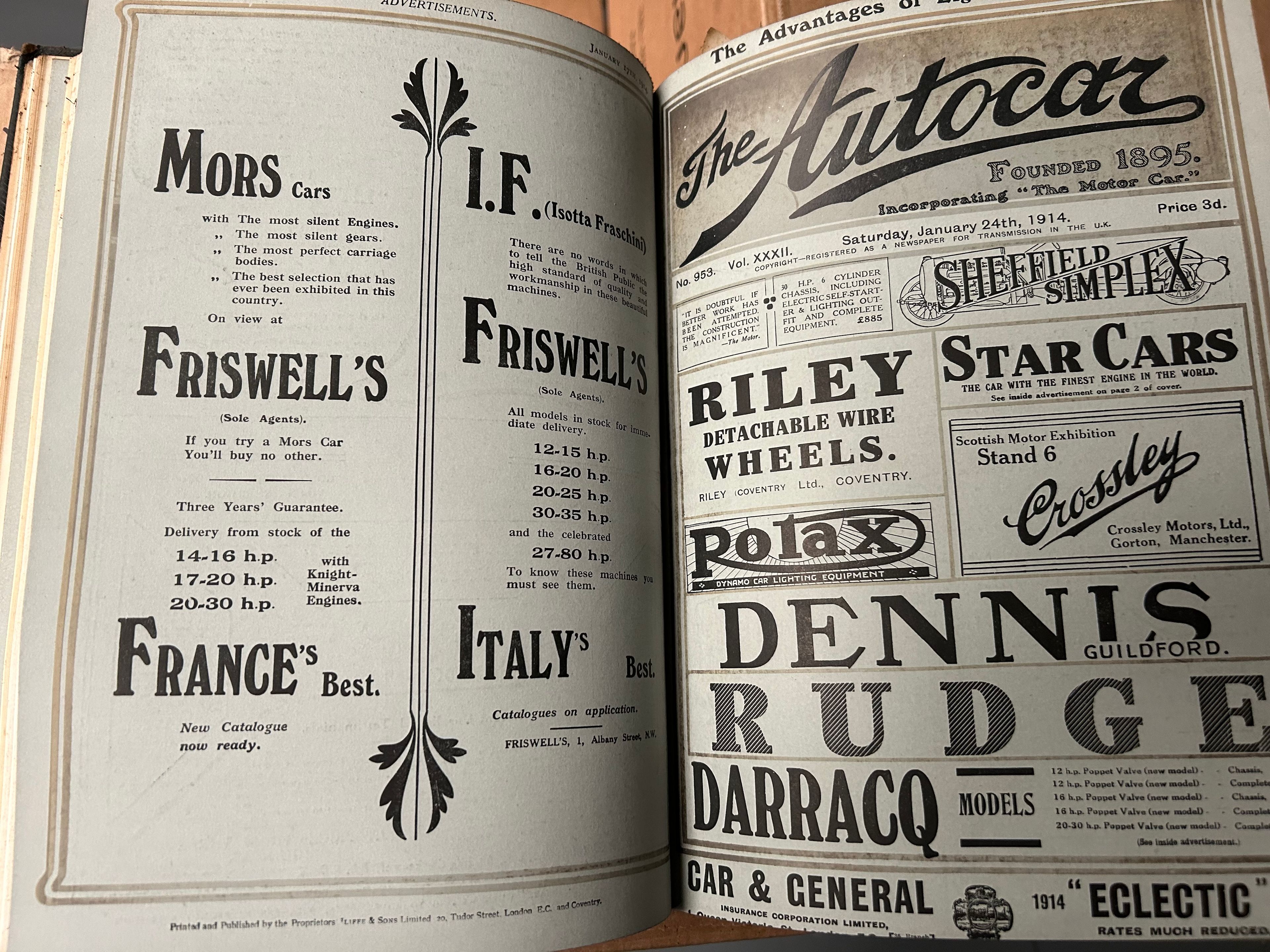 Bonhams Cars : Autocar, Volume XXXII January to June 1914, ((2))