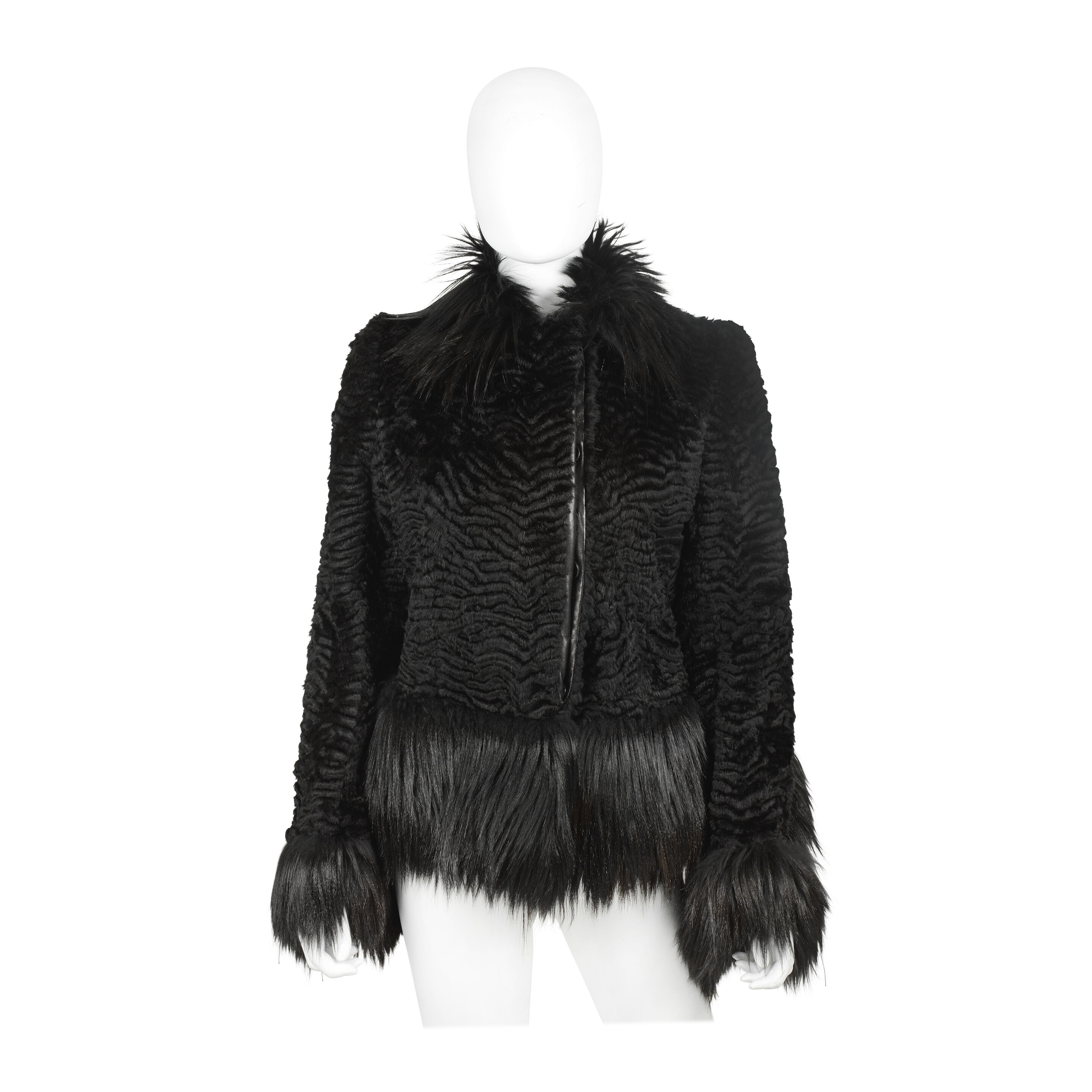 Bonhams : Alexander McQueen (1969-2010) A Black Fur Jacket, Eshu 