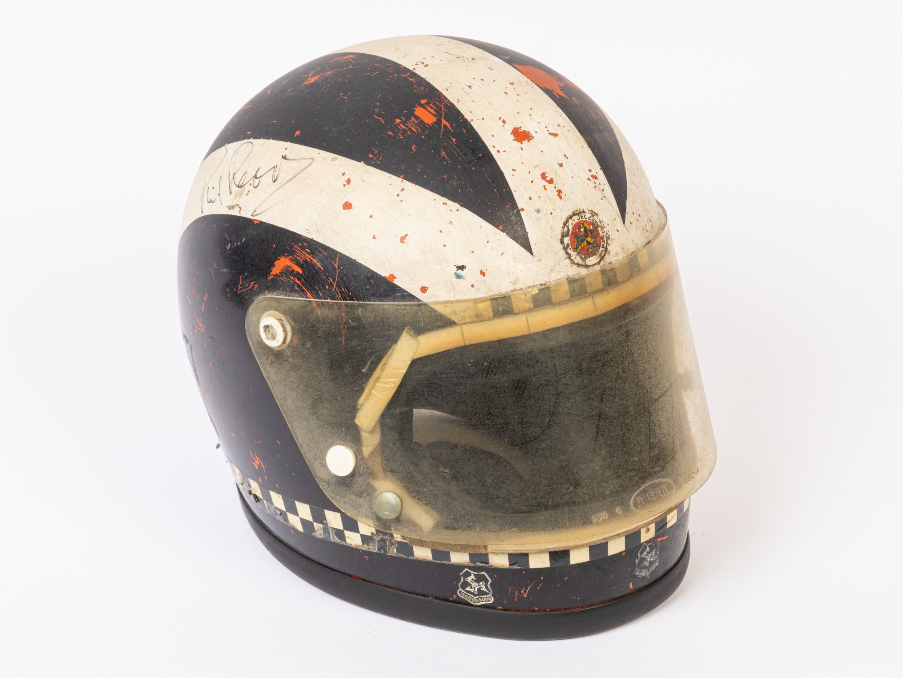 Bonhams Cars : Phil Read - a signed 1971 season Bell Toptex racing helmet Bonhams Cars : Phil Read - a signed 1971 season Bell Toptex racing helmet