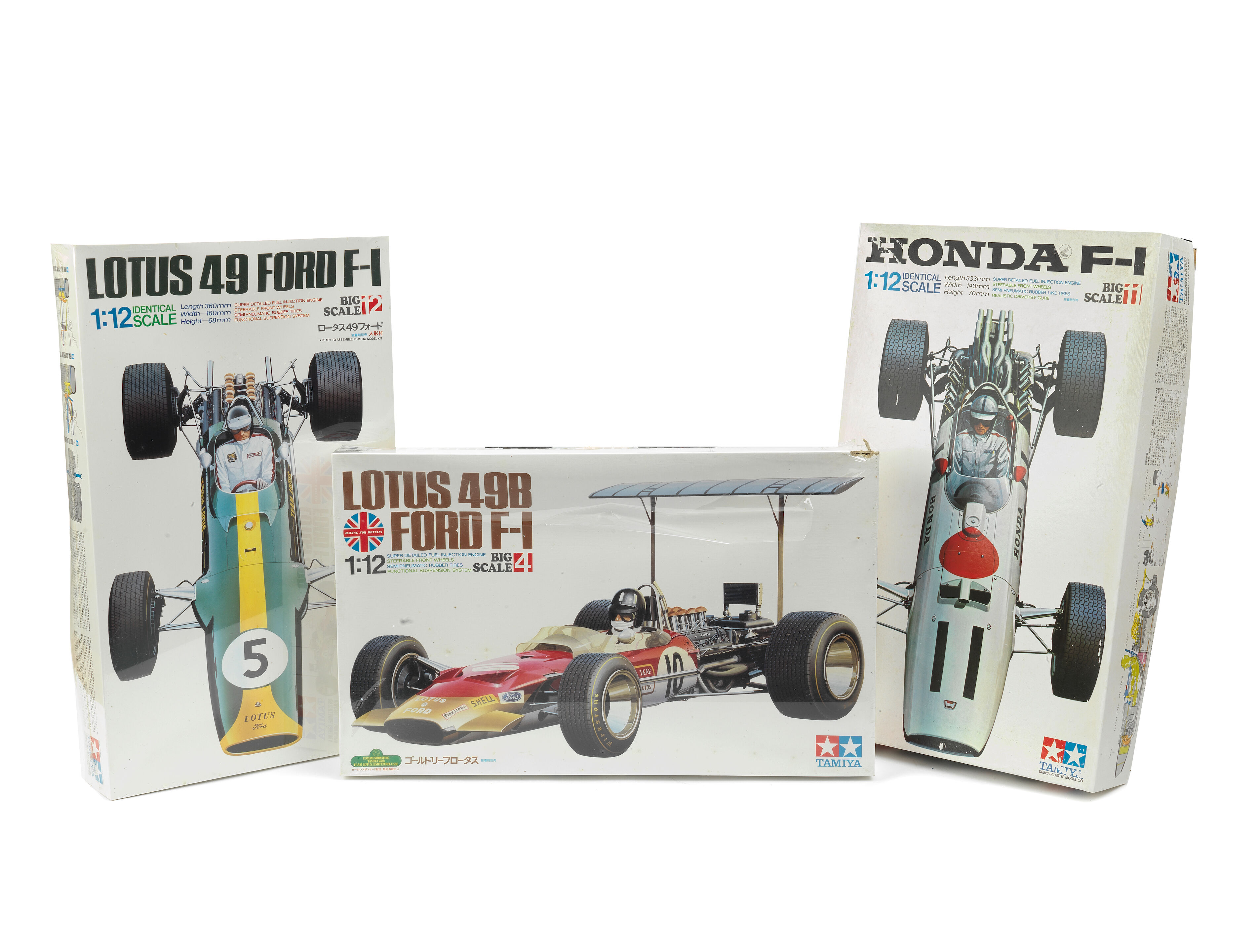 Bonhams Cars : Three boxed 1:12 scale plastic model kits of 