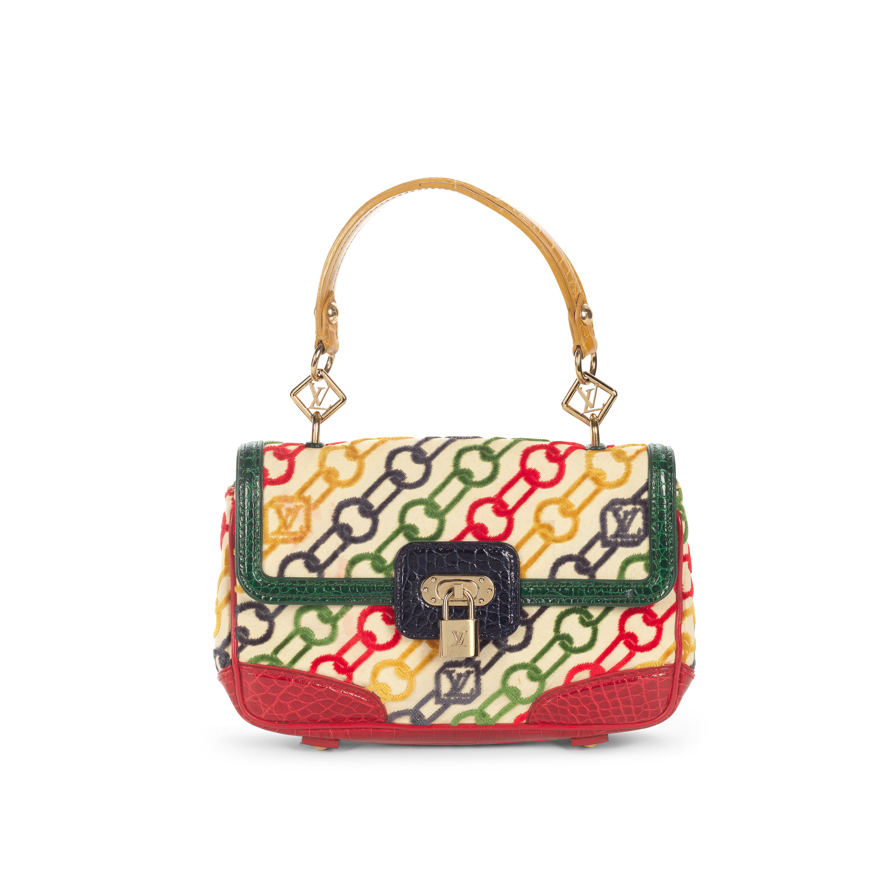 Bonhams : Louis Vuitton: a Red Monogram Dolly Velvet Chains 