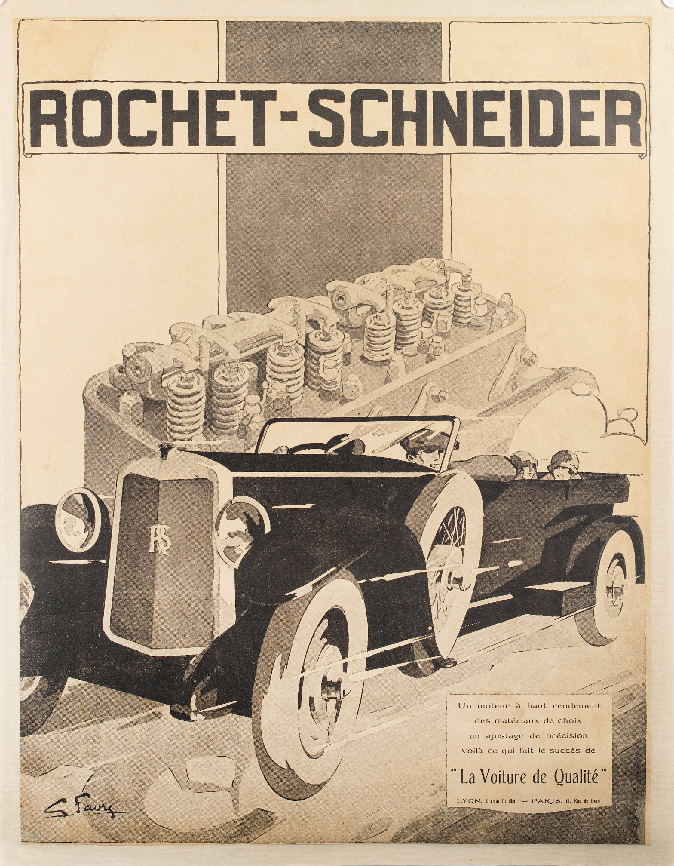 Bonhams Cars : A Rochet-Schneider advertising poster after G 