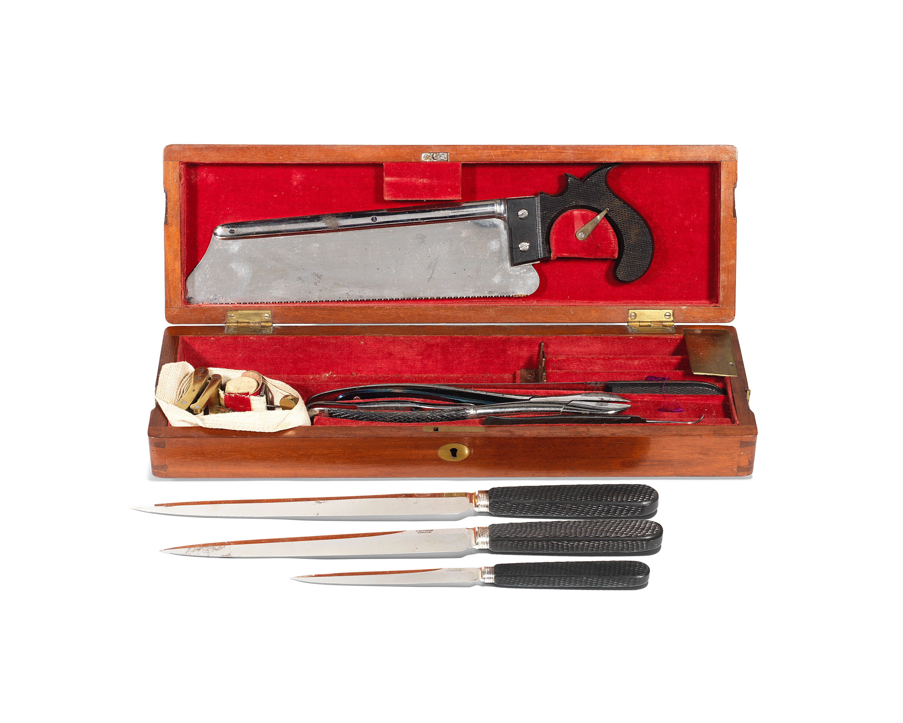 Indian Amputation Instruments Set Bonhams : A set of S Maw & Son amputation instruments in case, English ...
