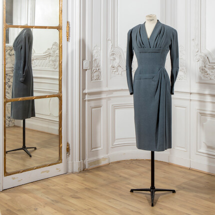 Nina RICCI, collection Haute Couture, circa 1955. Robe d'après m