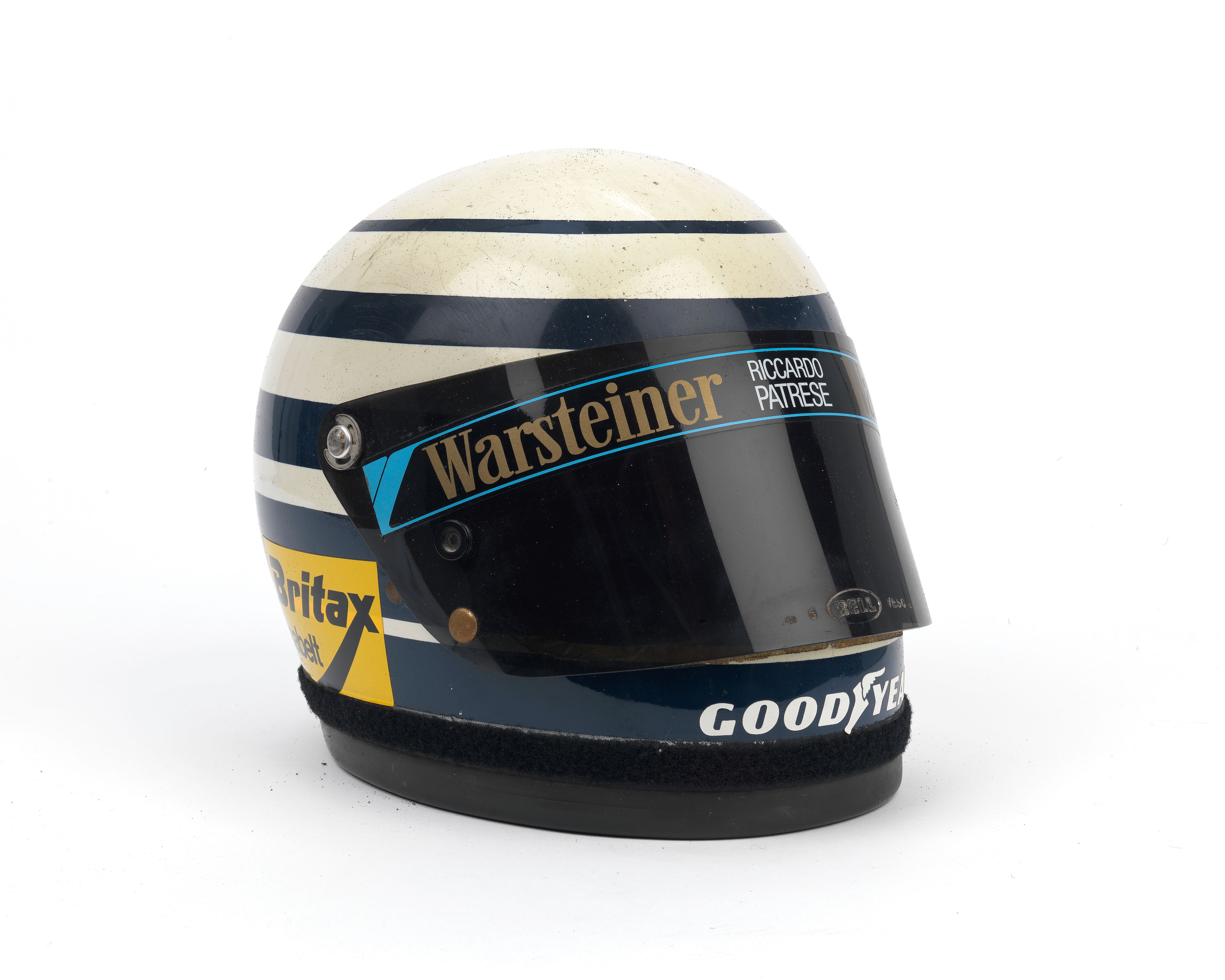 1976 bell star helmet 1970 Bruce Walkup Race Used USAC National Championship Helme STAR CLASSIC VINTAGE WHITE XLG(61 Bonhams Cars : A Riccardo